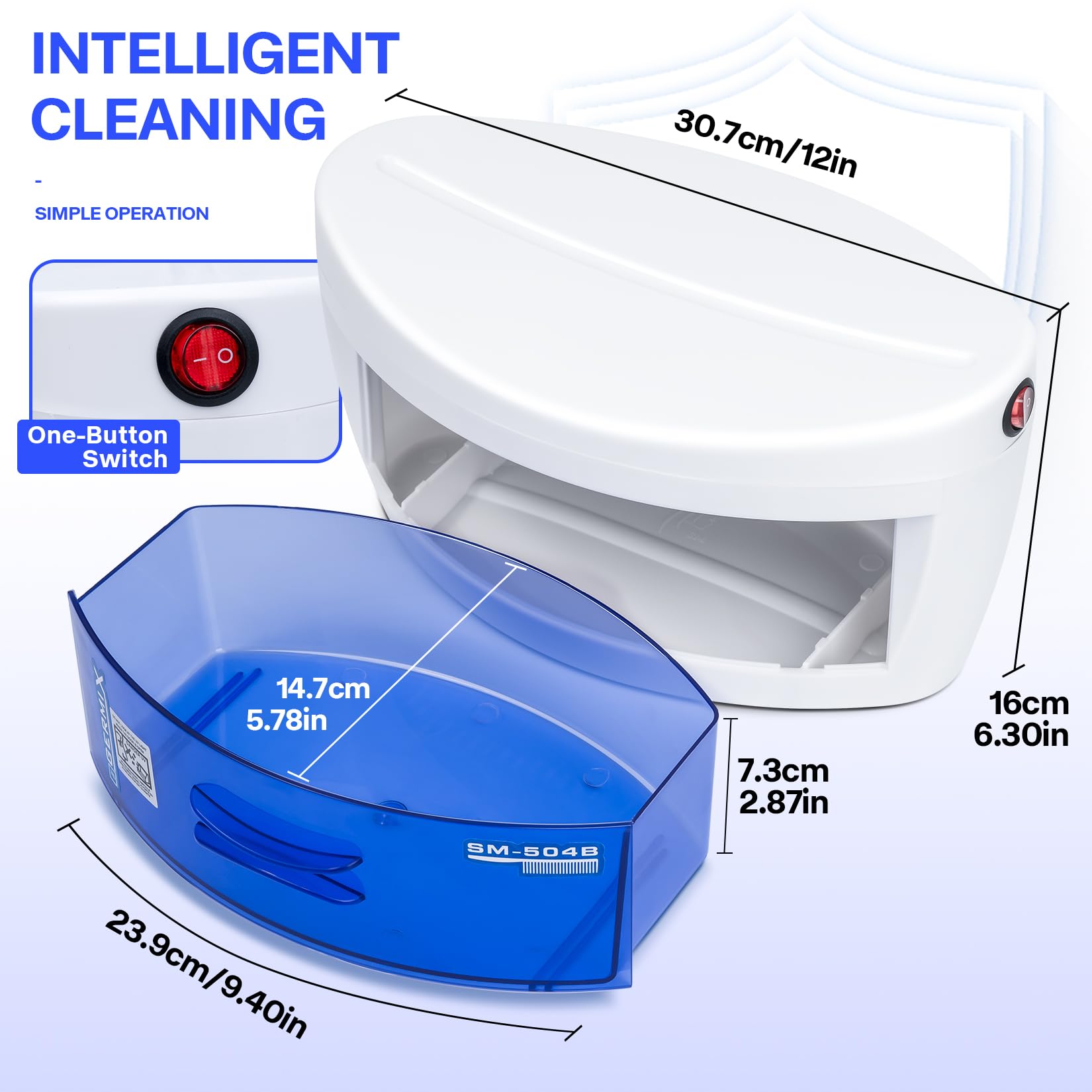 LXIANGN Large Capacity 8W UV Nail Tool Sterilizer Box - Professional Nail Art Equipment Cleaner & Disinfector for Salons, Barbershops & Home Use - Sanitizes Nail Clippers, Scissors, Nipper & Manicure Tools