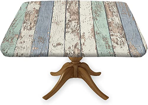 Wood Grain Square Fitted Tablecloths01