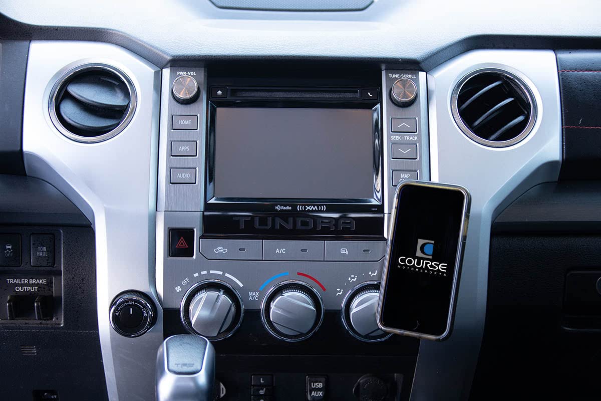 Course Motorsports Direct Fit Phone Mount for Toyota Tundra (2014-2021) - Auto Closing Charging Cradle Head - Left/Right Hand Compatible - Perfect for Off-Roading & Daily Commuting