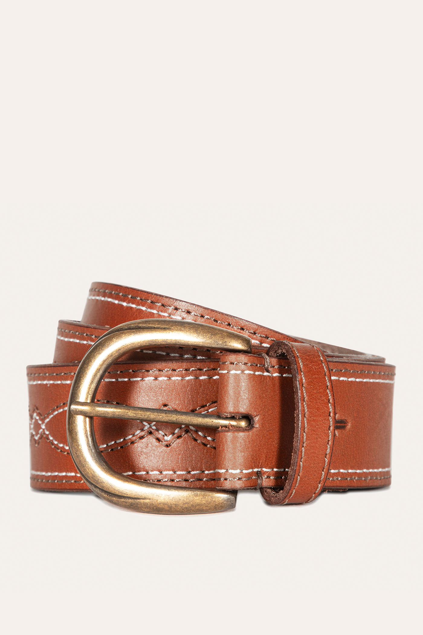 40mm Genuine Leather Belt with 2-Tone Stitching - Classic & Stylish for Men's Casual & Formal Wear | Perfect for Office, Business, and Everyday Use