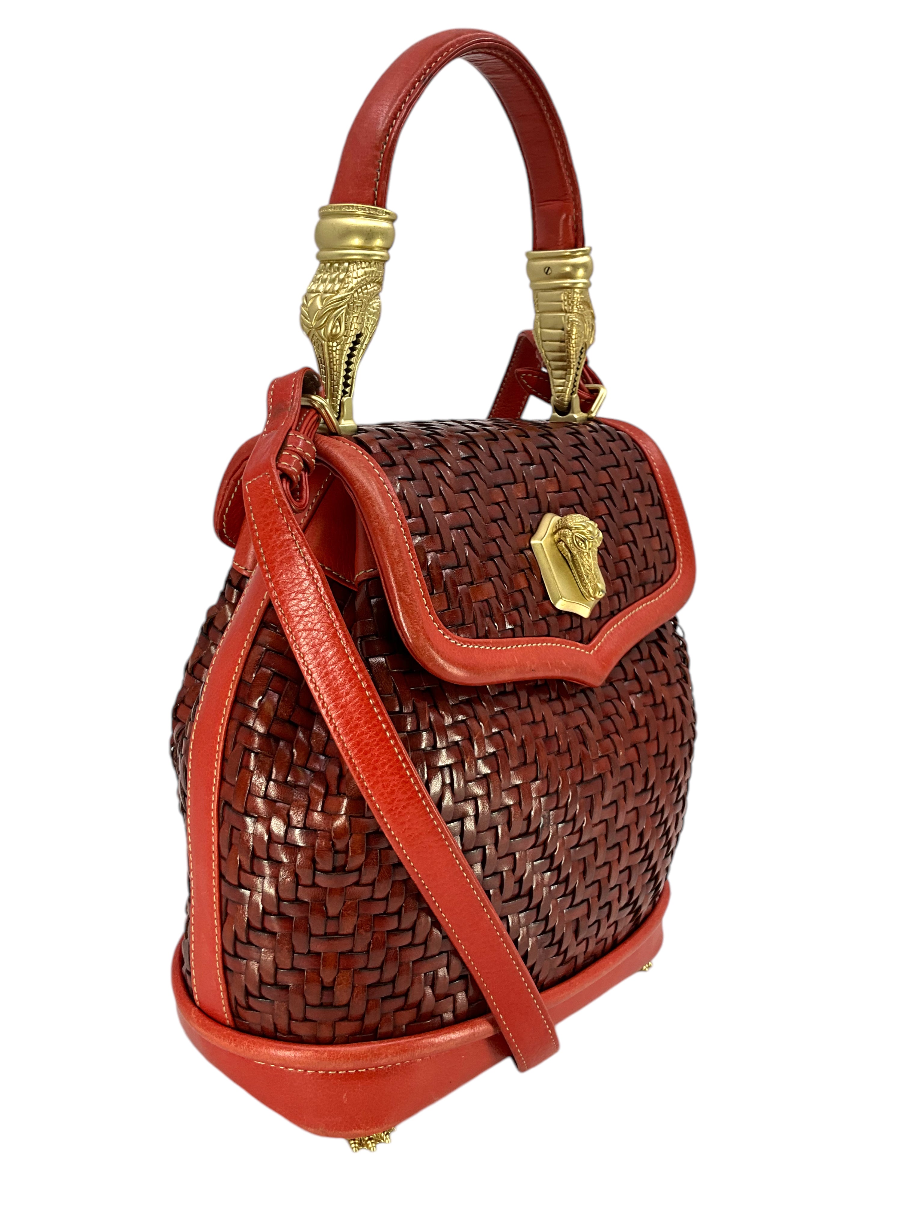 Barry Kieselstein Cord Woven Leather Alligator Trophy Bag - Luxury Designer Handbag for Women, Perfect for Parties, Events & Travel | Premium Exotic Skin Accessory