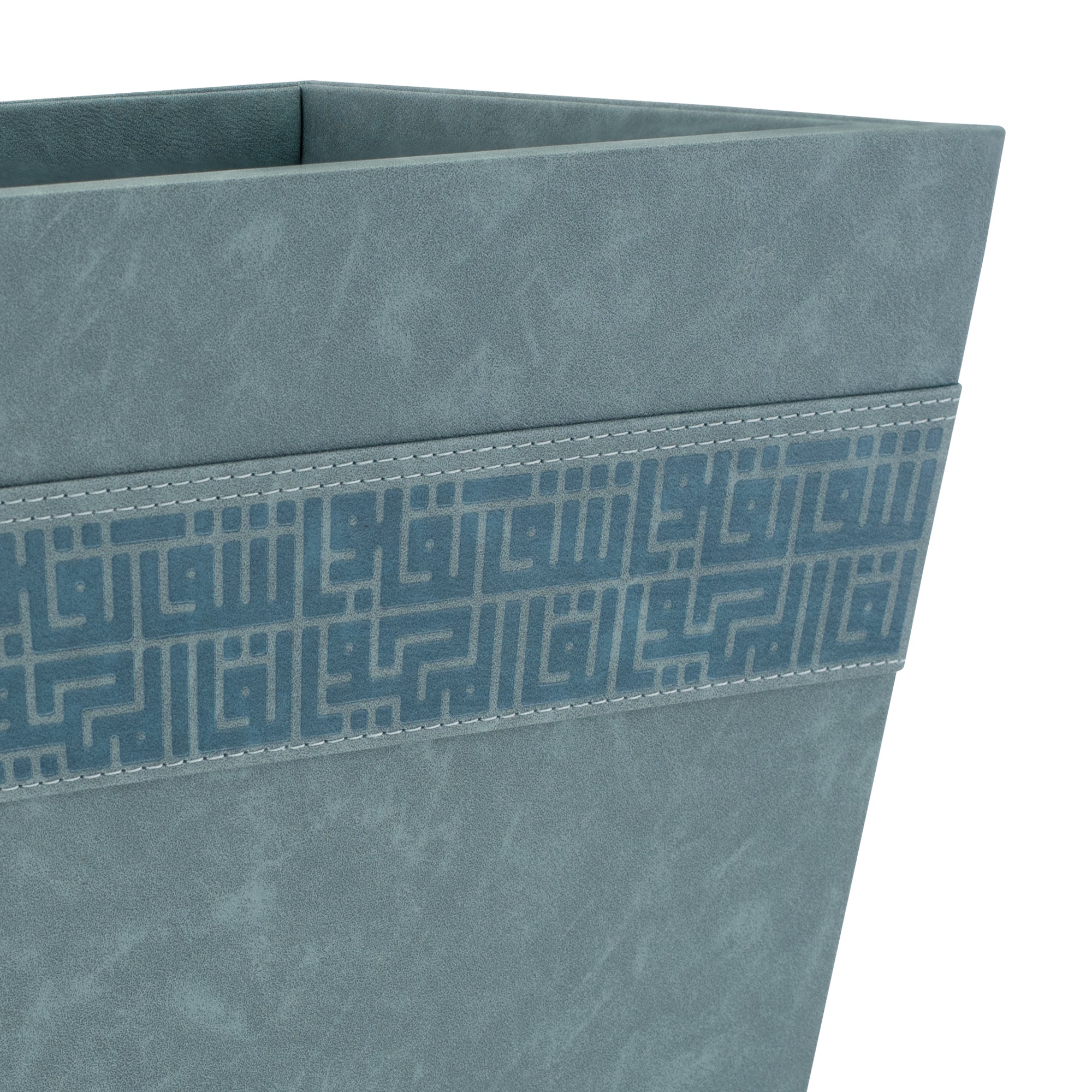 Dimlaj Woven Storage Basket - Stone Blue, Handmade Rattan Organizer for Home, Bathroom, or Office | Perfect for Blankets, Toys, and Laundry