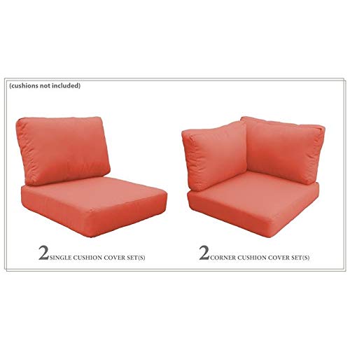 TK Classics High Back Cover Set in Tangerine for FLORENCE-06d Sofa - Replacement Slipcover (Cushions Not Included) - Perfect for Living Room, Office, and Home Decor Refresh