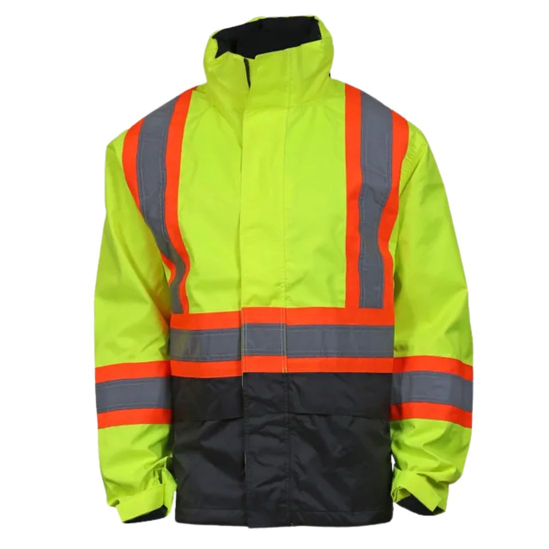 Helly Hansen Alta Hi Vis CSA Certified Men's Waterproof Shell Jacket - High Visibility Safety Yellow for Construction & Outdoor Work