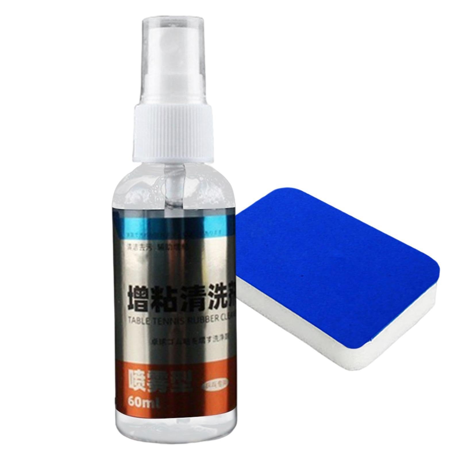 1/2 Pcs Table Tennis Racket Cleaner - Powerful Ping Pong Paddle Cleaner Spray Kit | Rubber Racket Cleaning Set for Table Tennis & Ping Pong Bats | Perfect for Home, Club & Tournament Use