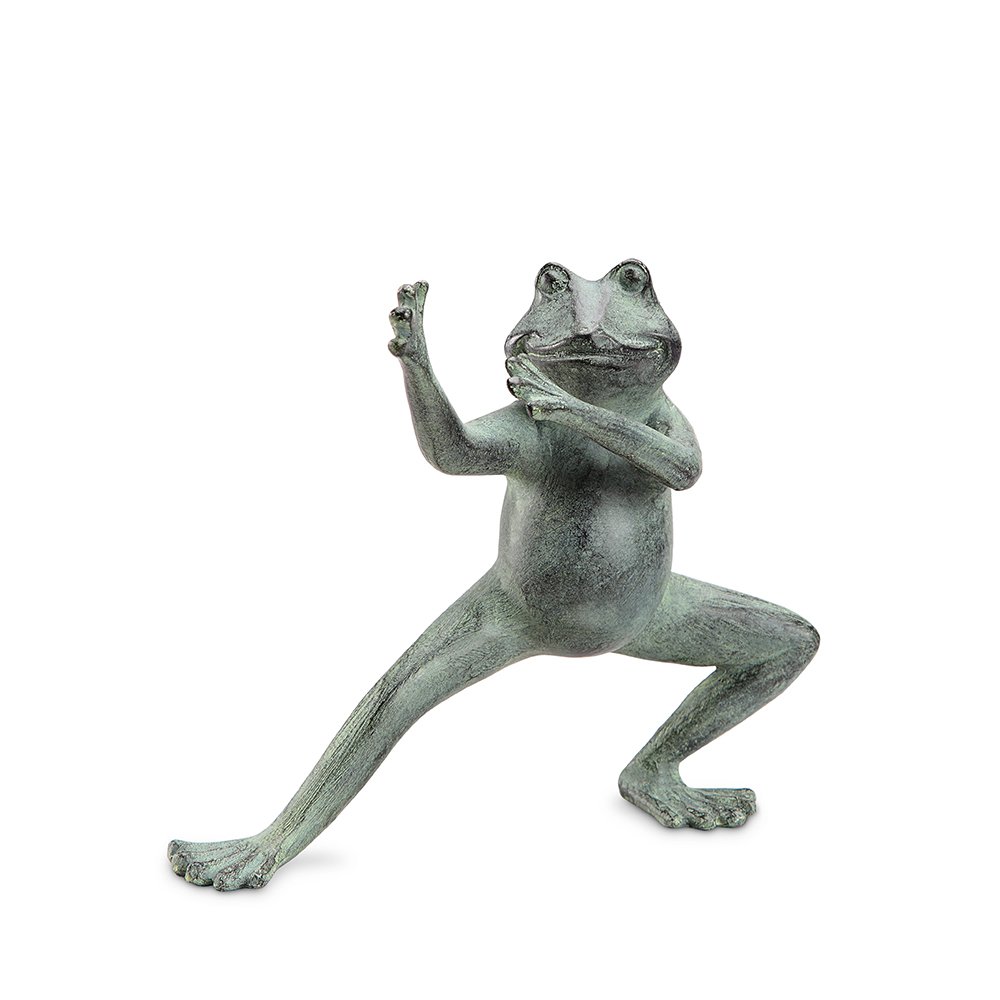 SPI Home Aluminum Flexible Tai Chi Frog Statue - Zen Garden Decor, Yoga Meditation Accessory, Outdoor Lawn Ornament for Relaxation & Stress Relief