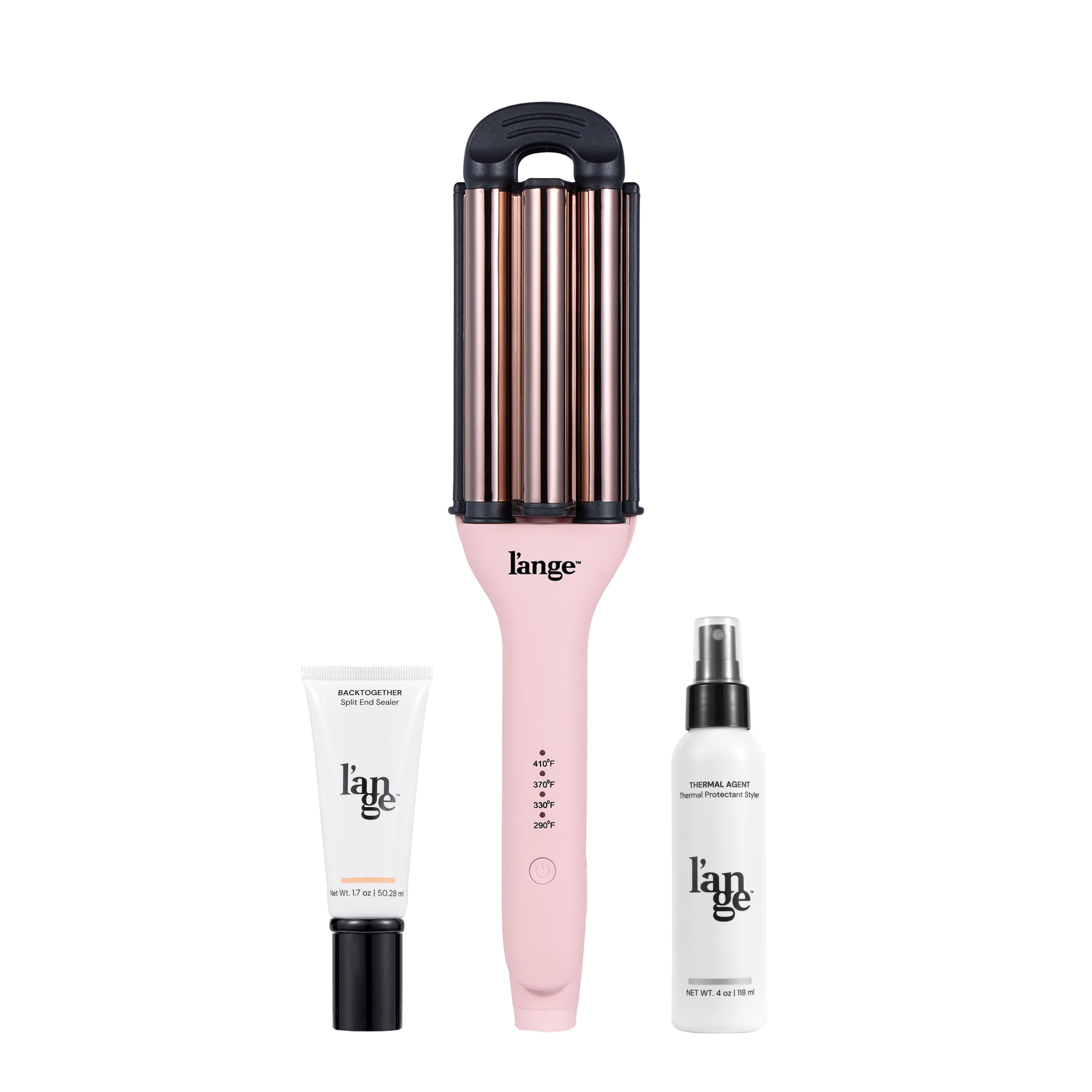 Smooth Waves Hair Curling Iron Set - Professional 3-in-1 Wand, Barrel & Flat Iron for Beachy Waves & Sleek Styles - Perfect for Home Styling, Salon Use & Special Occasions