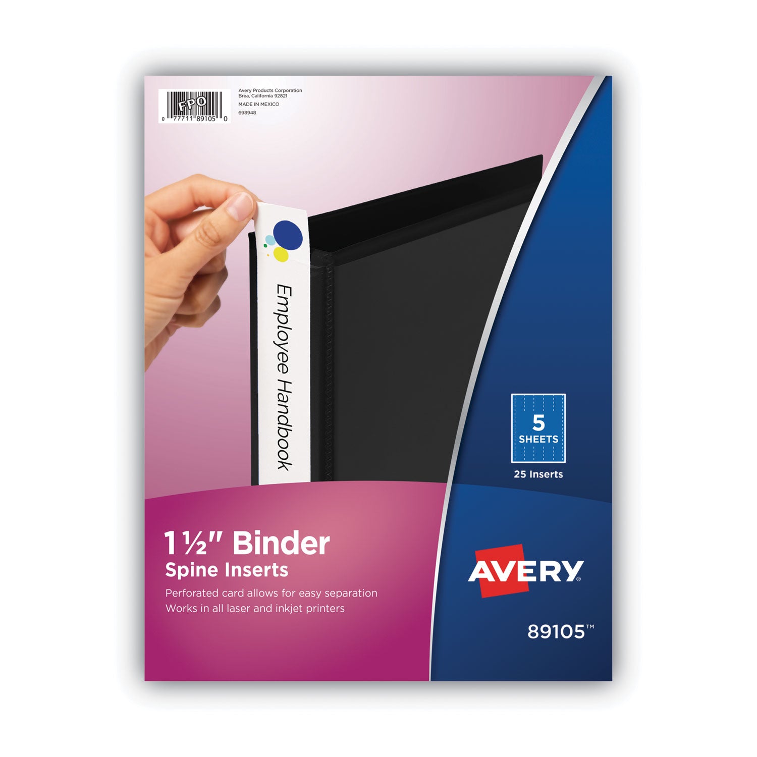 Avery® Binder Spine Inserts - 1.5