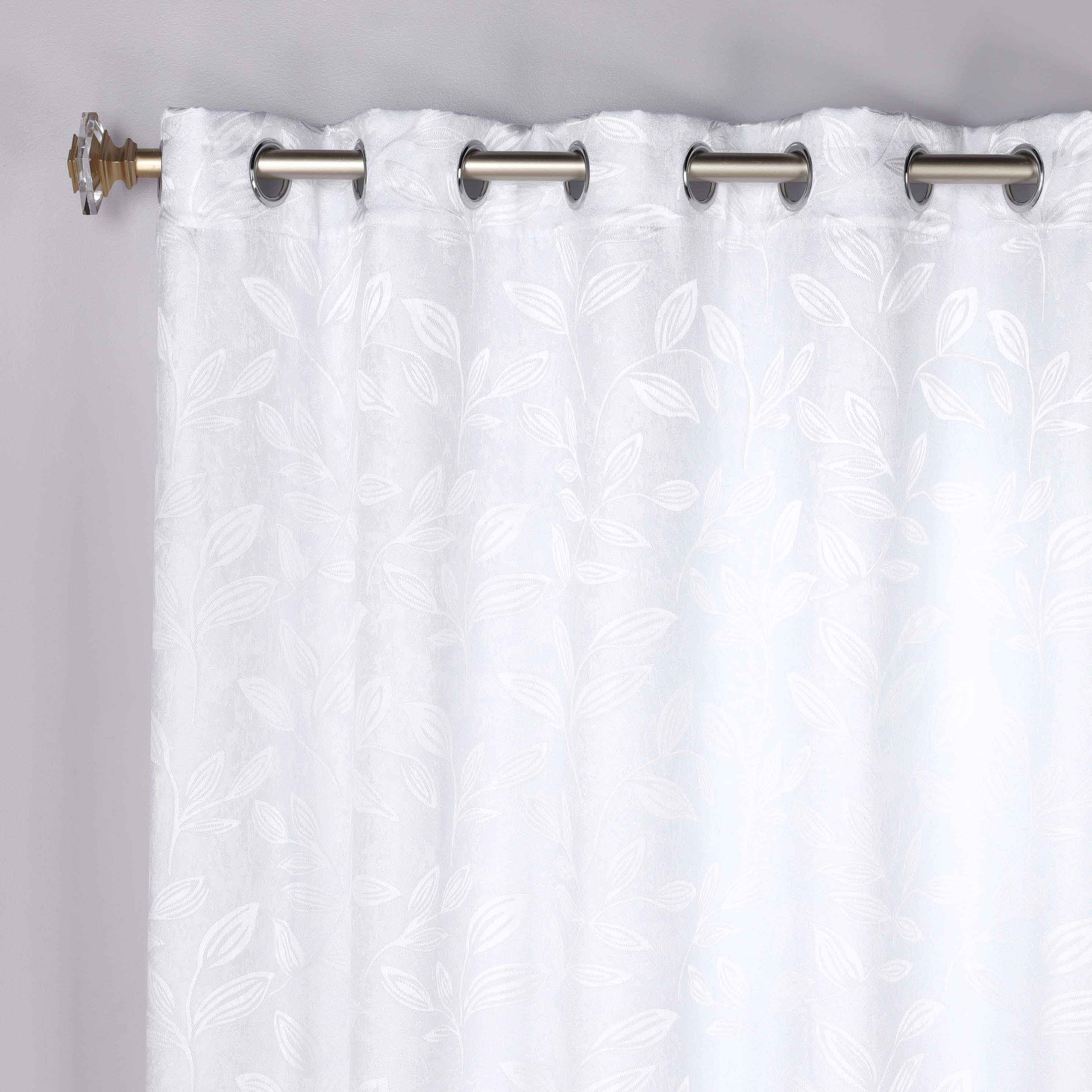 Leaves Grommet Blackout Curtains Set of 2 - Thermal Insulated Room Darkening Drapes for Bedroom & Living Room - Noise Reducing Window Treatment for Home Decor