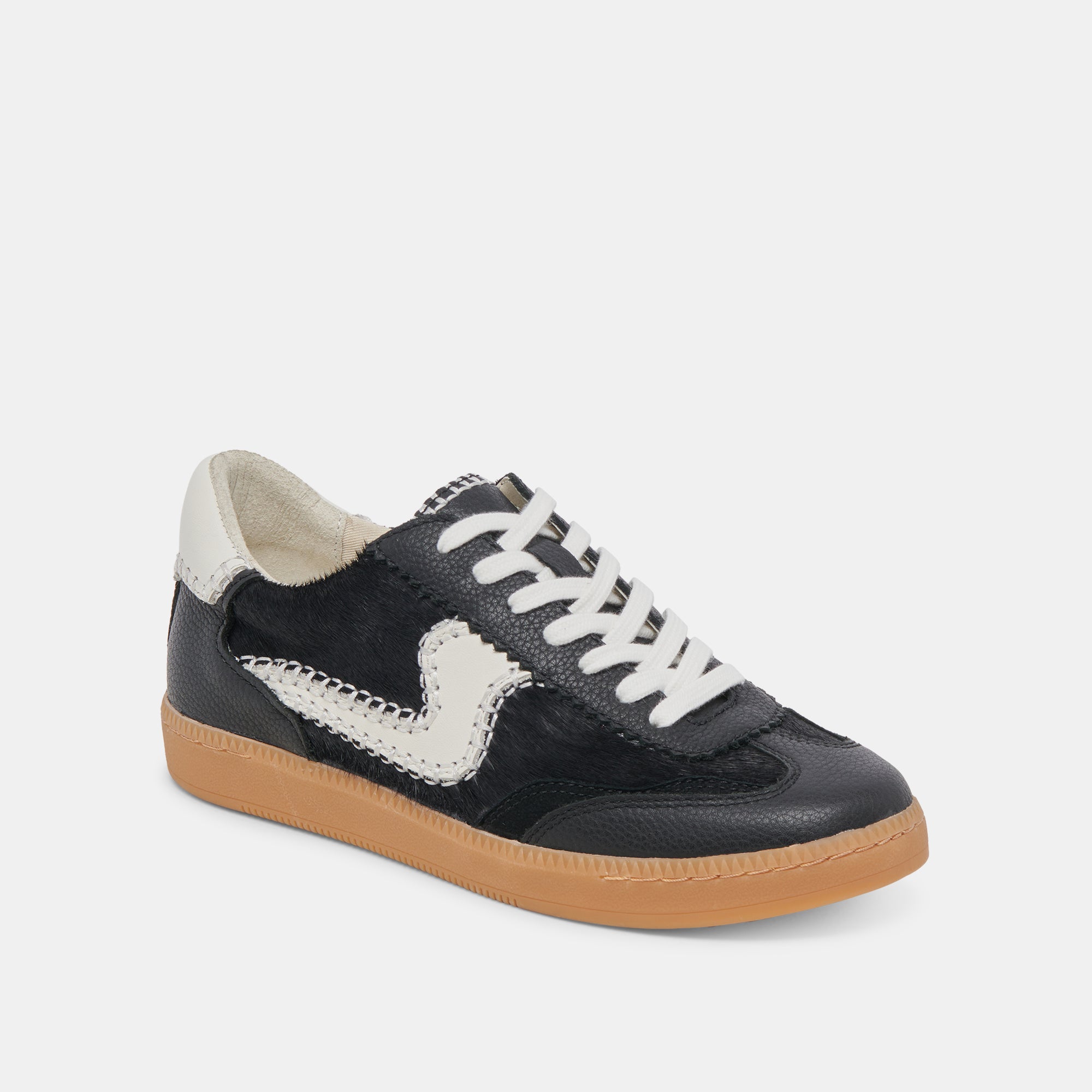 Notice Stitch Sneakers Onyx Calf Hair - Stylish & Comfortable Women's Casual Shoes for Everyday Wear, Work & Outings