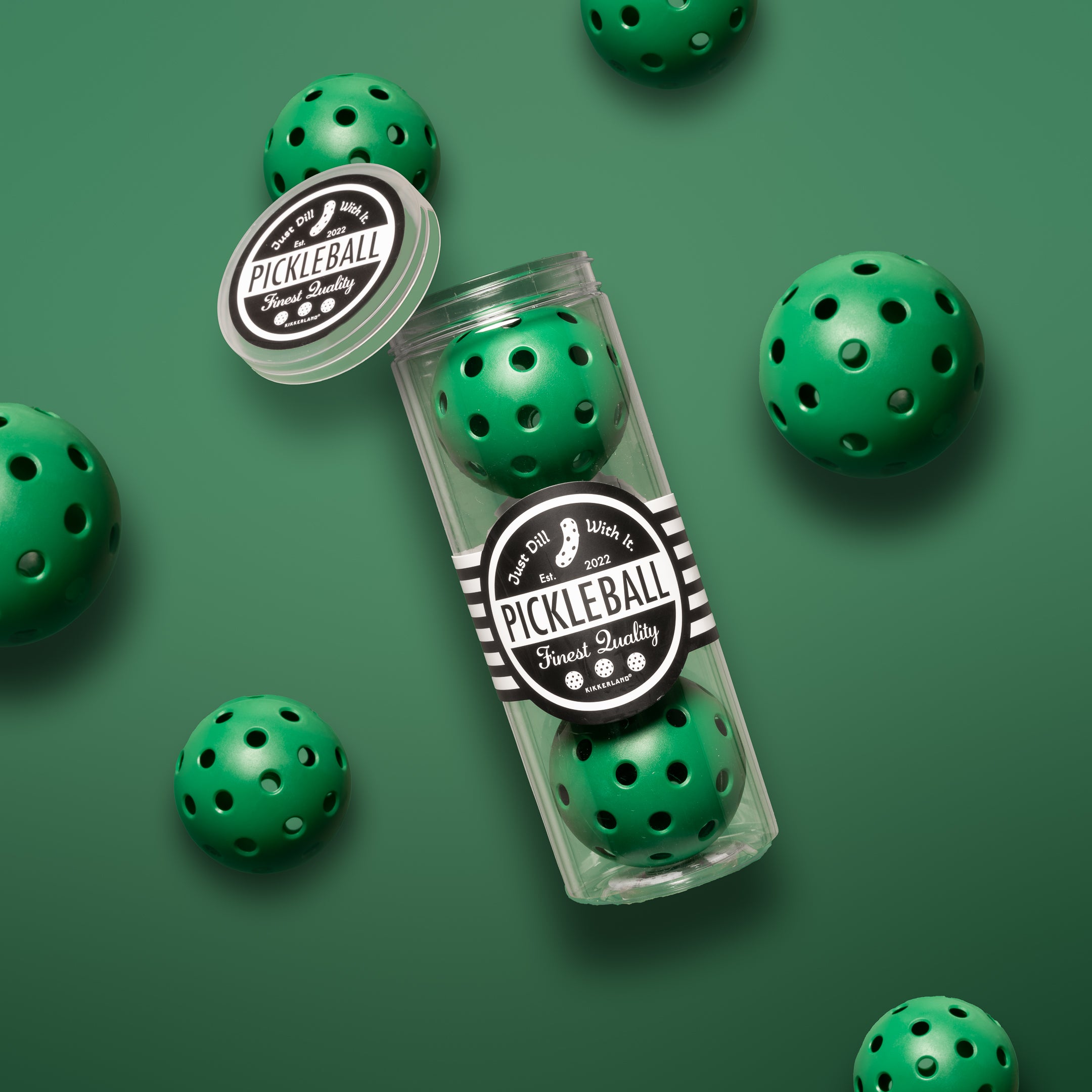 Premium Pickleballs in a Jar - 4 Pack Durable Outdoor Sports Balls for Pickleball Game & Practice - Perfect for Backyard, Court, and Gym Play