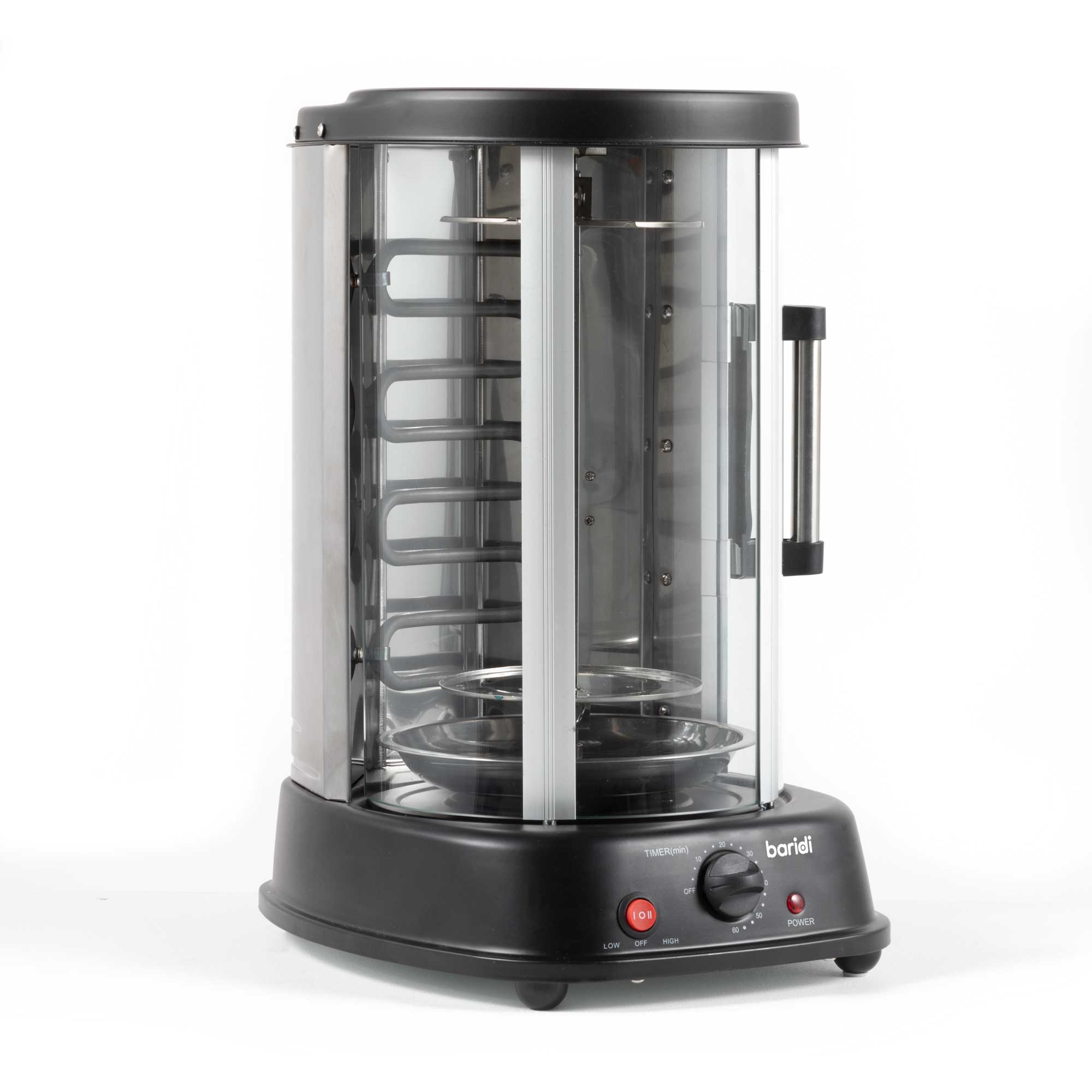 Baridi Vertical Rotisserie Grill - 1500W Electric Rotisserie Oven for Kebabs, Gyros, Skewers & Roasts - 21L Capacity, Black (Model DH216) - Perfect for Home Cooking, BBQs, Parties & Outdoor Gatherings