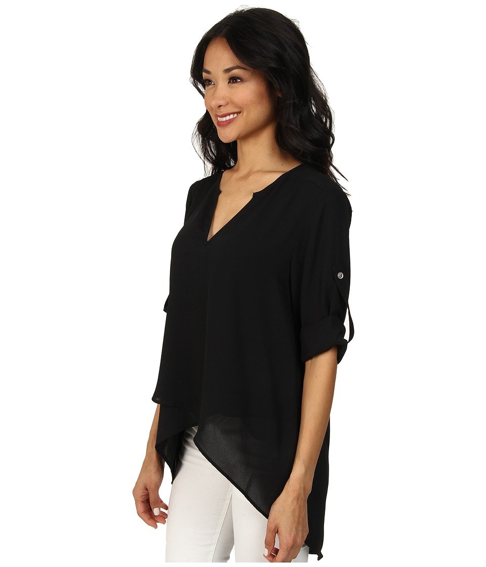 Karen Kane Women's Asymmetrical Hem Wrap Top - Flowy Blouse for Work & Date Night | Plus Size & Petite Options