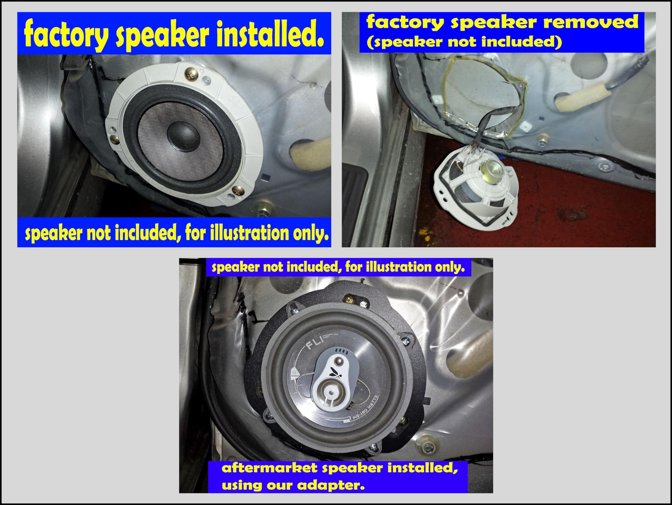 Subaru Impreza Rear Door Speaker Adapter Spacer Rings (1993-2007) - SAK040_475-1 Pair - Perfect Car Audio Upgrade for Enhanced Sound Quality