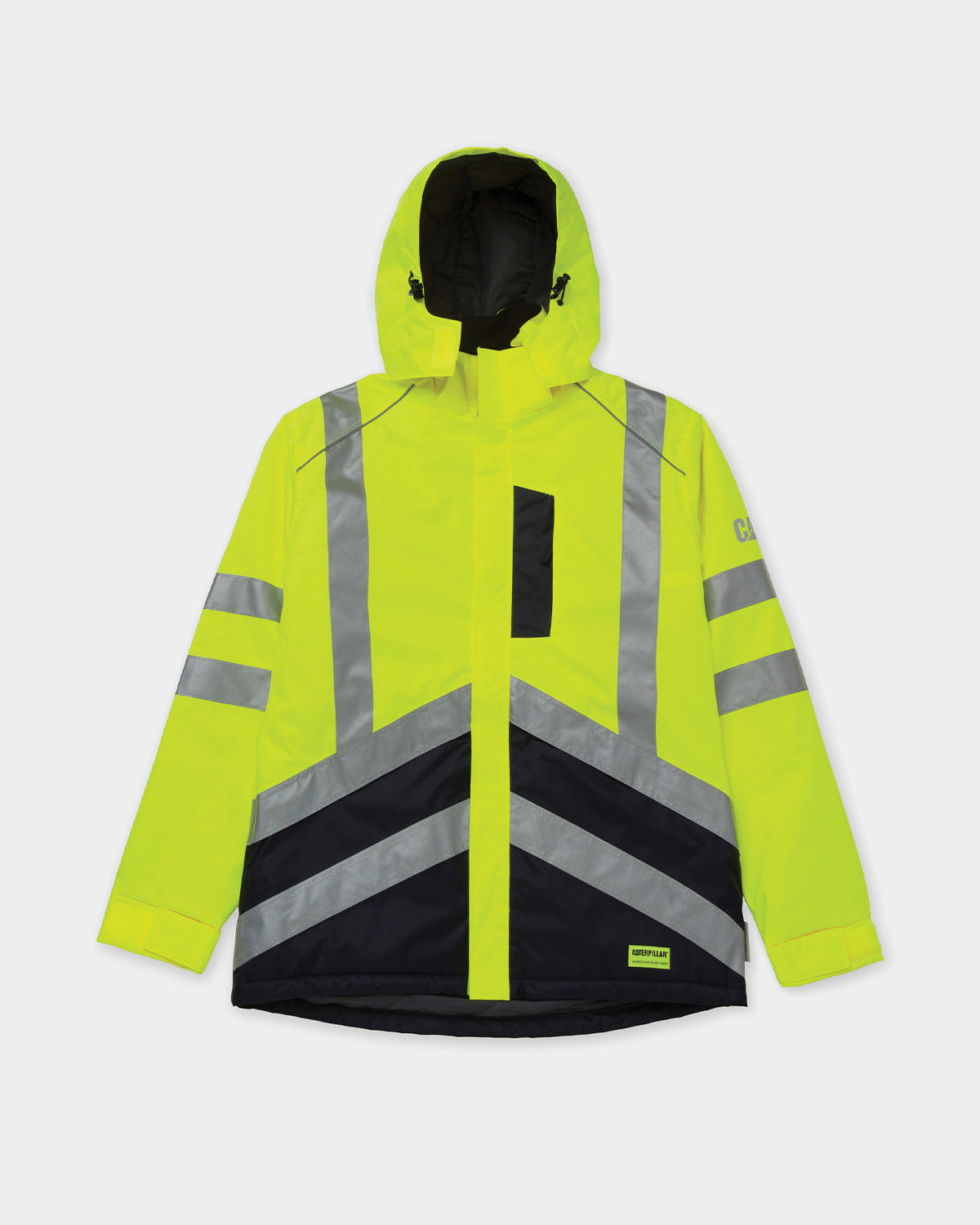 Men's H2O Hi-Vis Waterproof Insulated Jacket - High Visibility Winter Work Coat for Outdoor Construction & Safety Professionals