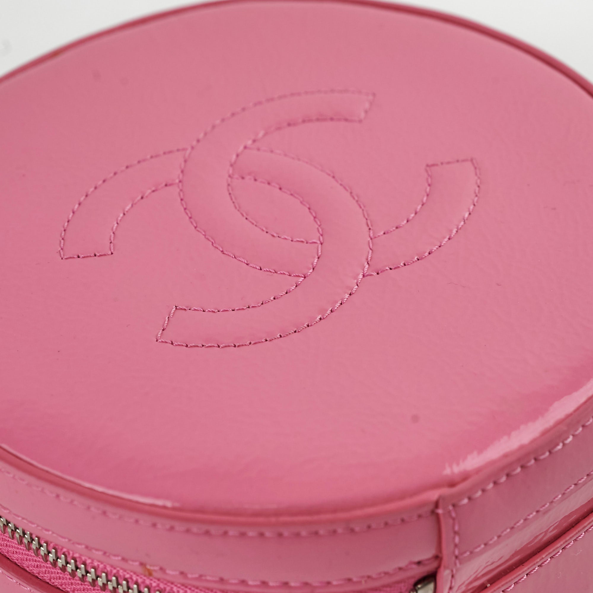 Chanel Patent Leather Round Earth Crossbody Bag in Pink - Elegant Shoulder Bag for Women, Perfect for Parties, Dates, and Everyday Use