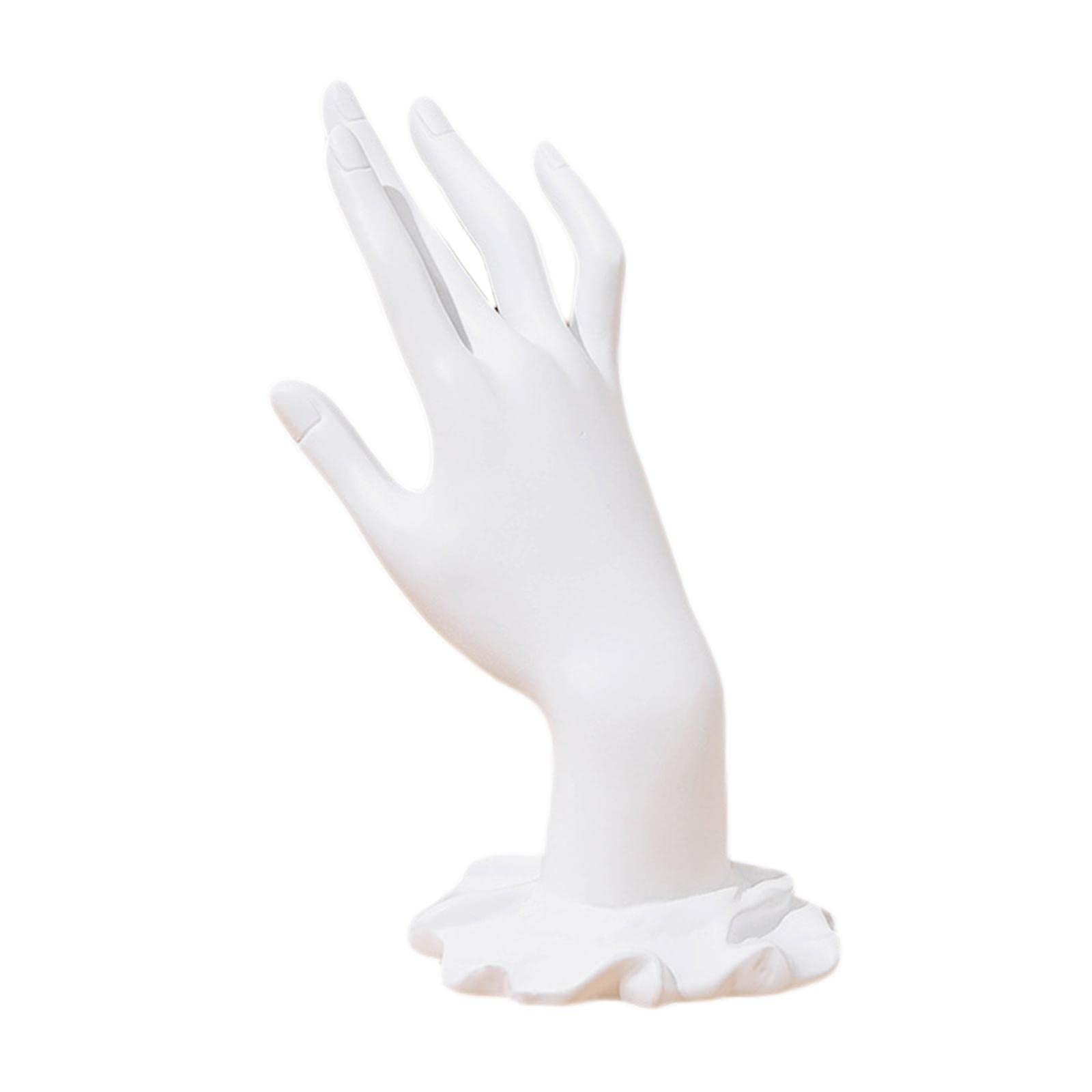 Harilla Female Mannequin Hand Jewelry Display Stand - Elegant Watch, Ring & Chain Holder for Jewelry Store, Photography Props & Home Decor (White)