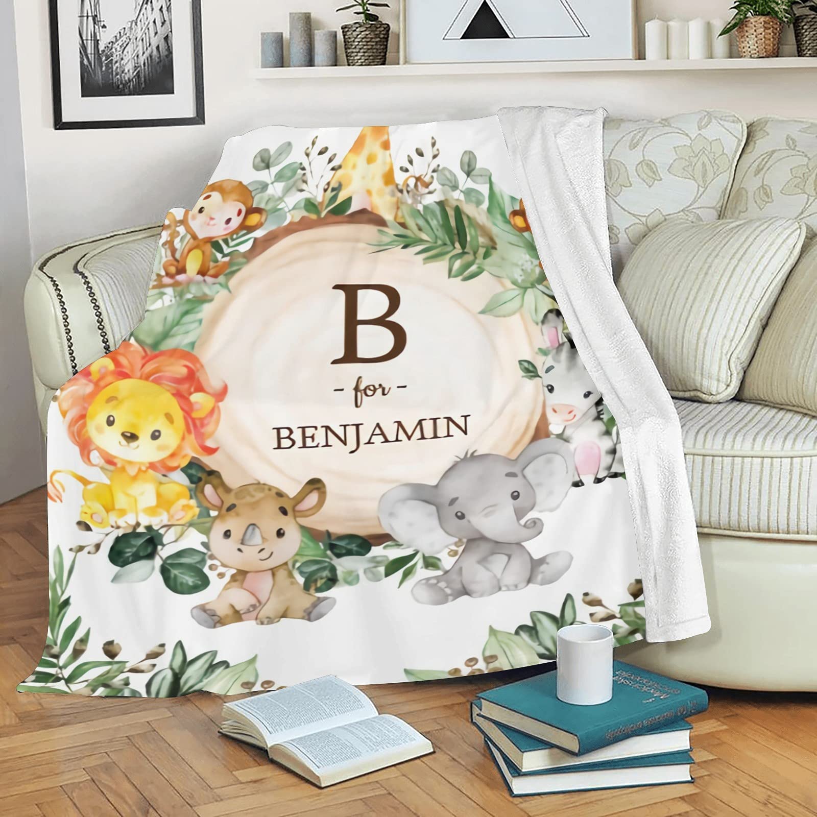Personalized Baby Name Blanket - Custom Soft Baby Blankets for Boys & Girls - Newborn Gift, Nursery Decor - Perfect for Baby Showers, Christenings & Cozy Naptime