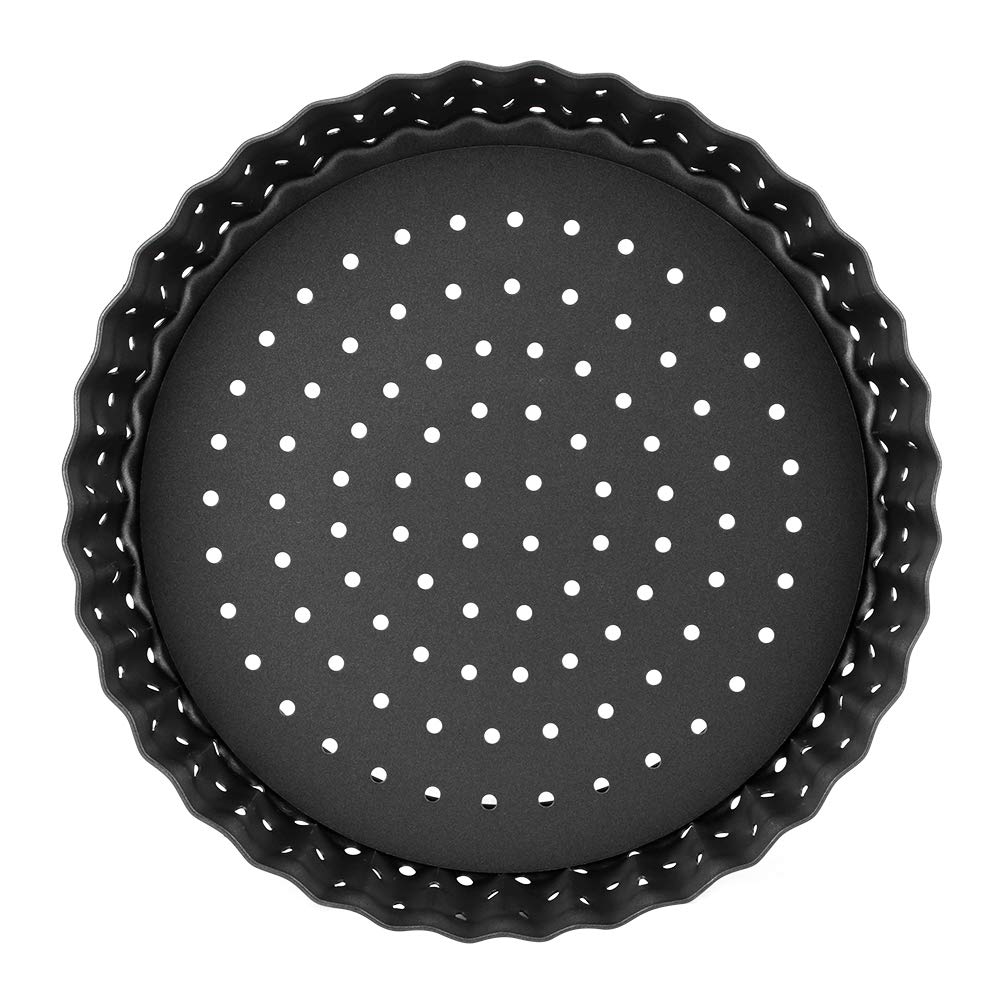 **Agatige 5-Inch Non-Stick Pizza Pan with Holes & Removable Bottom - Perfect for Baking Homemade Pizzas, Pies, and Desserts in Oven or Toaster Oven**