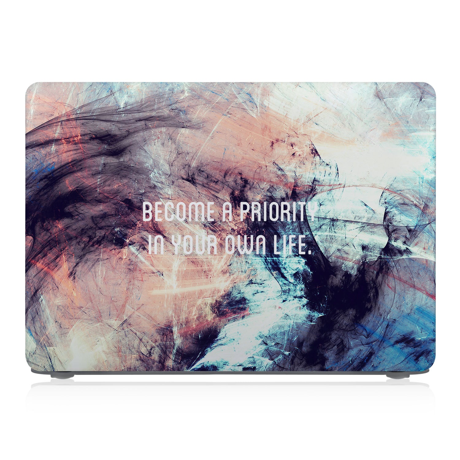 MacBook Case with Positive Quote - 'Become A Priority In Your Own Life' - Stylish Protective Cover for MacBook Air/Pro - Perfect for Work, School & Daily Motivation