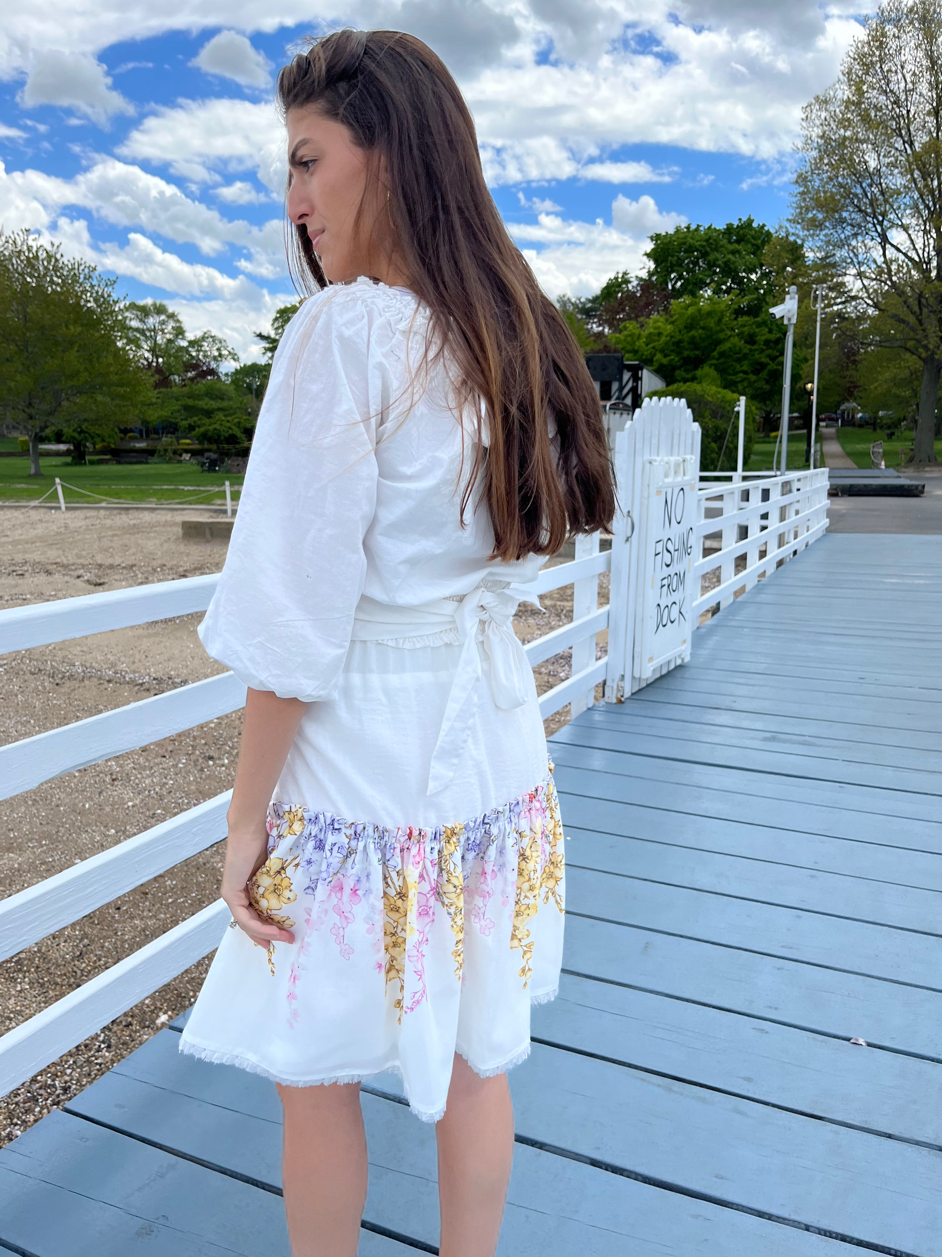 Stylish Spring Skirt for Women - Floral Printed A-Line Midi Skirt with Pockets | Perfect for Casual Outings, Picnics & Spring Weddings