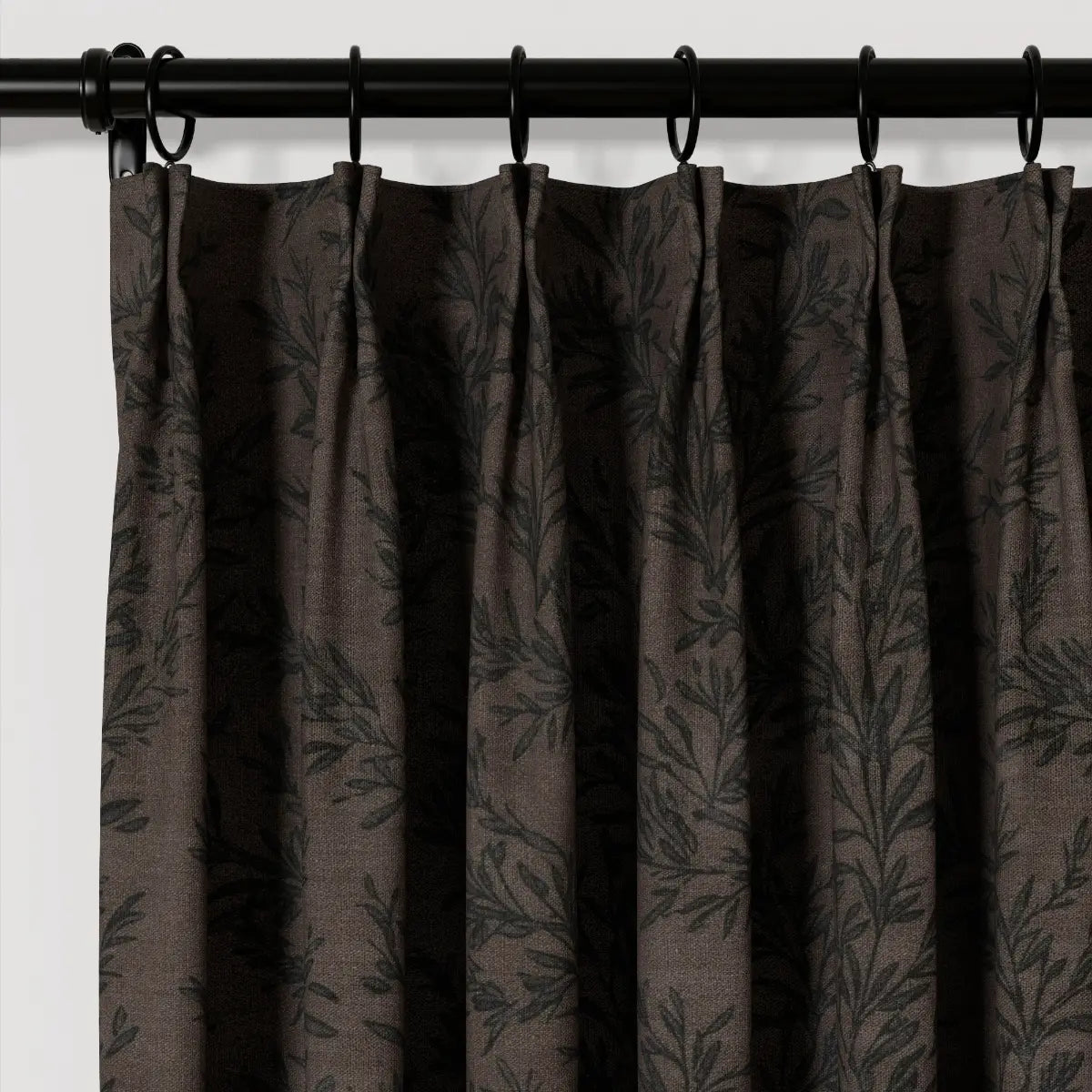 Elegant Sara Le Print Linen Pleated Cafe Curtains - Light Filtering Window Treatment for Kitchen, Dining Room & Bathroom