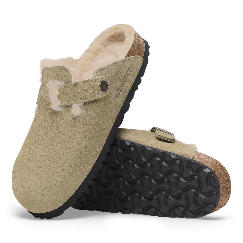 Birkenstock Boston Shearling Suede Leather Clogs - Comfortable Unisex House Shoes for Men & Women - Perfect for Indoor, Outdoor & Relaxation at Home