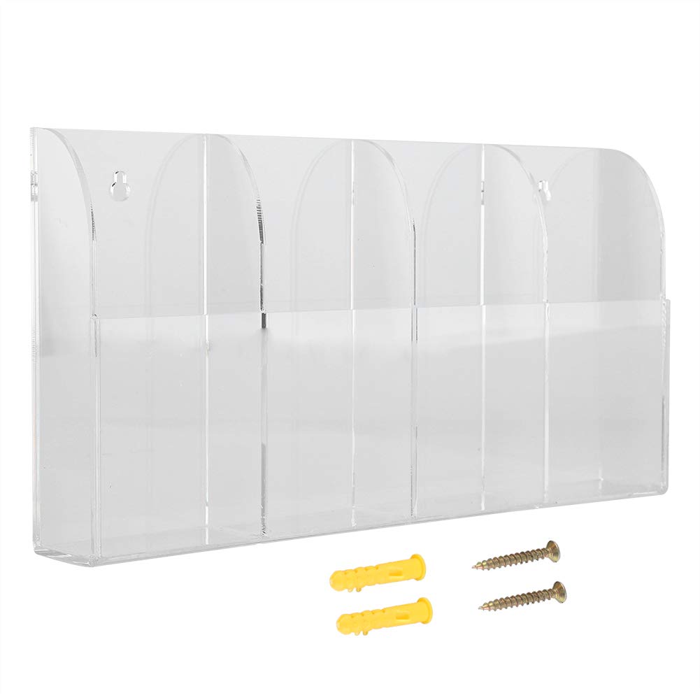 GLOGLOW Acrylic Wall Mount Remote Control Holder - Transparent Storage Box for TV, Air Conditioner & Stereo Remotes - Space Saving Organizer for Living Room & Bedroom