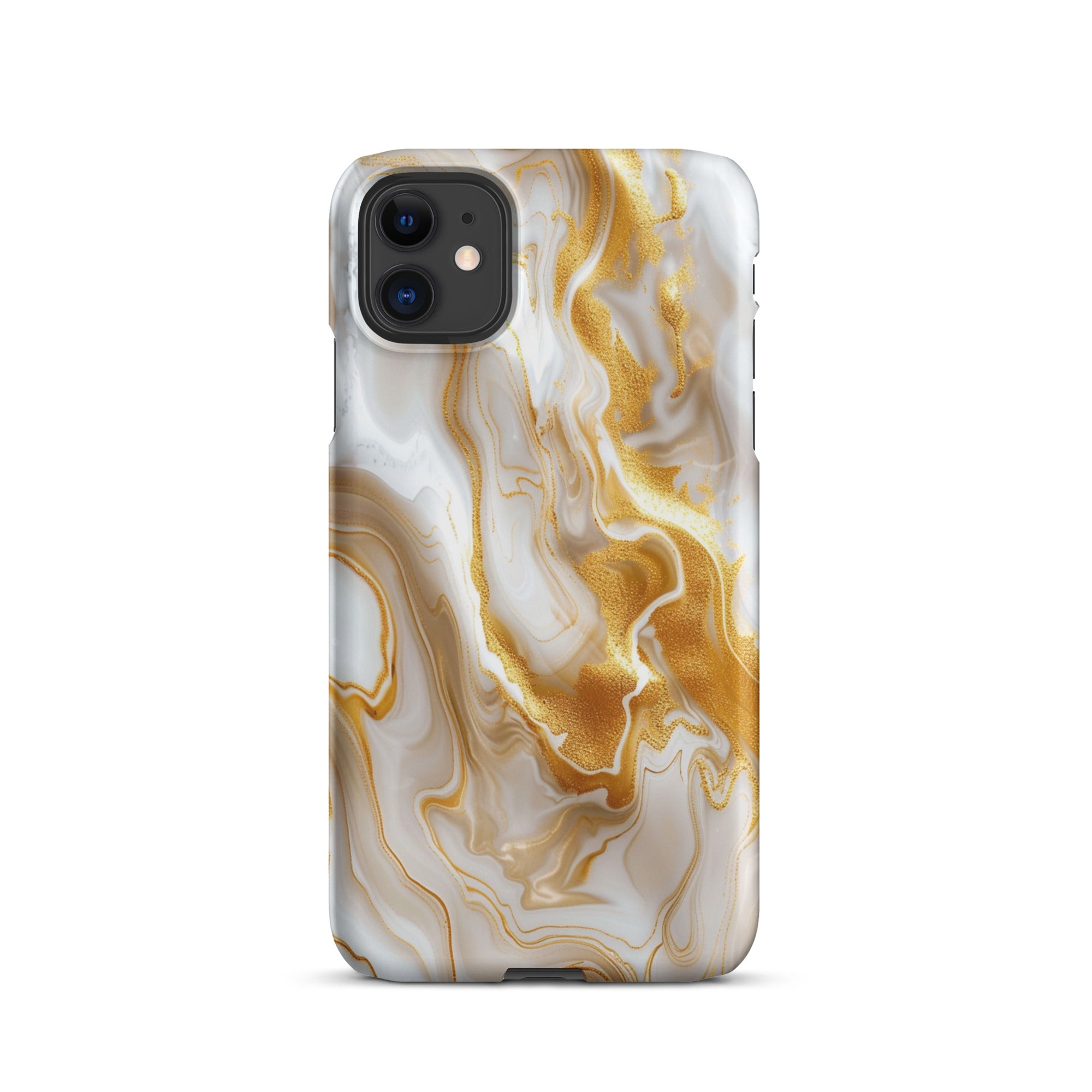 Elegant Gold Marble Snap Case for iPhone 14/13/12/11 Pro Max - Stylish Protective Cover with Secure Fit - Perfect for Daily Use, Work & Travel