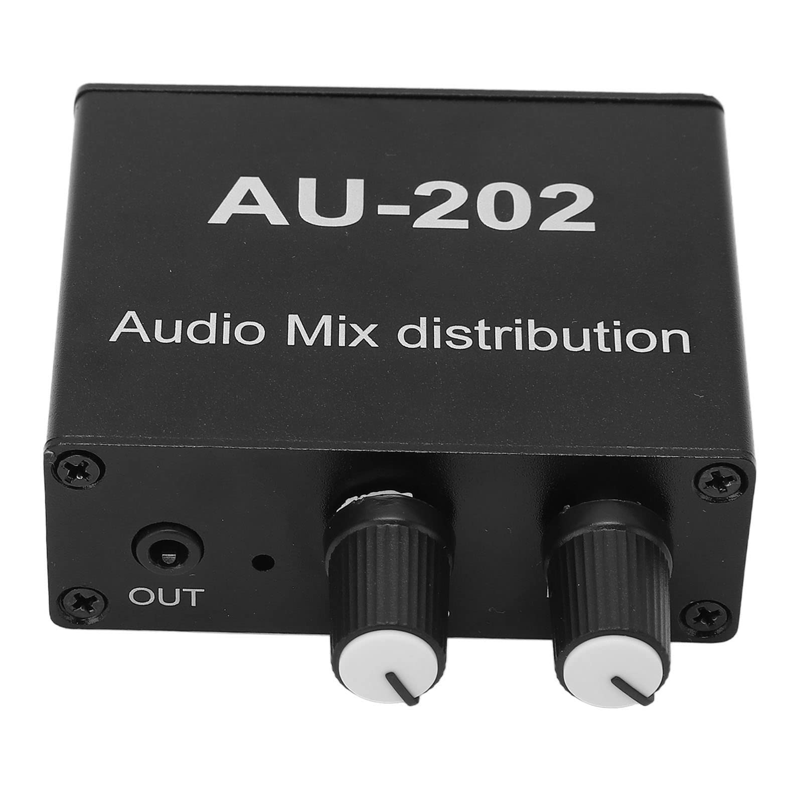 Okuyonic Audio Mixer with NJM4580 Op Amp - Easy Install Audio Converter, NJM4556A Driver, DC5-19V, Lossless Signal, 3.5mm Jacks for Audio Distribution - Perfect for Home Studios, Podcasting & Live Performances