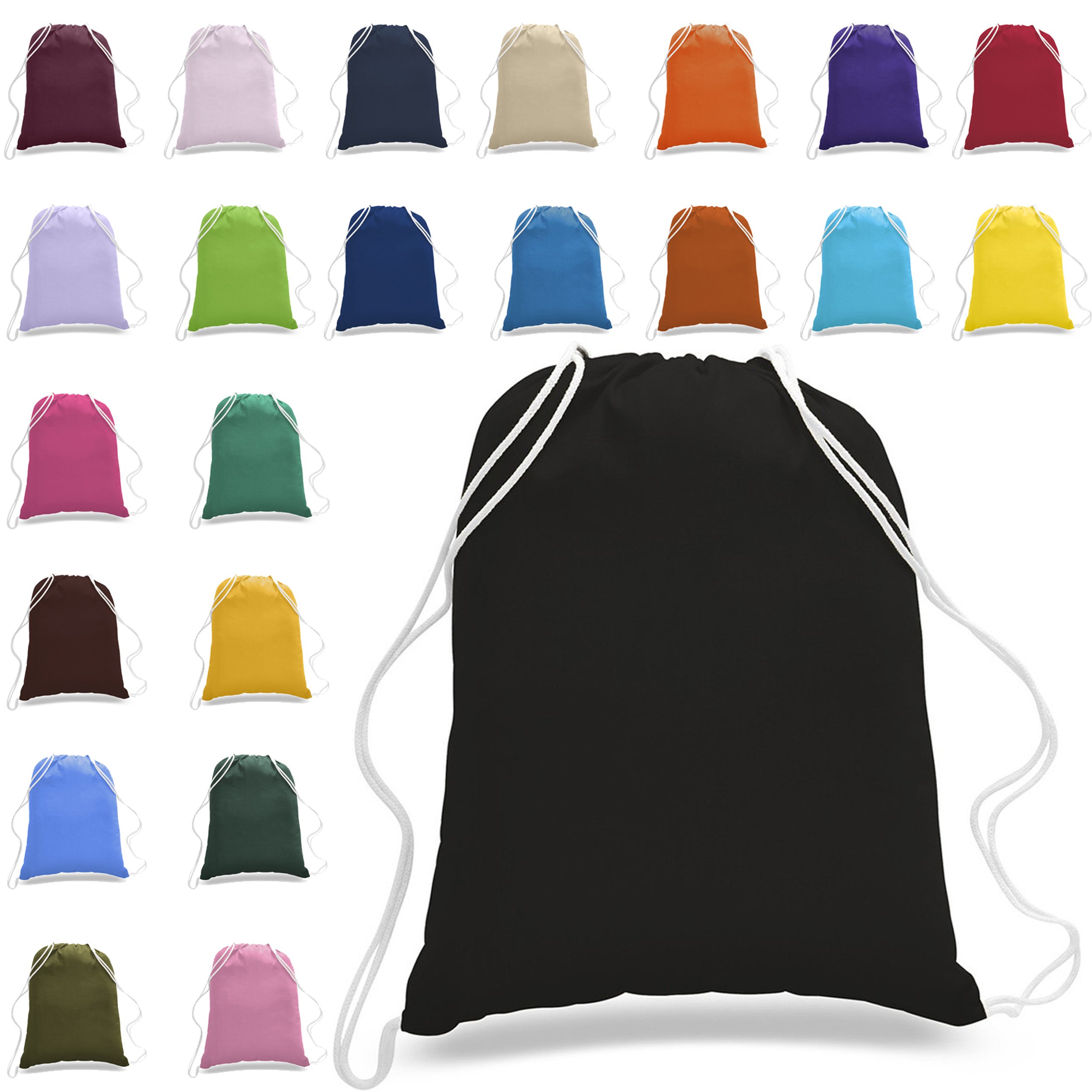 36 Pack 100% Cotton Drawstring Bags - Bulk Small Fabric Pouches for Jewelry, Party Favors, Wedding Gifts & Travel Essentials (12