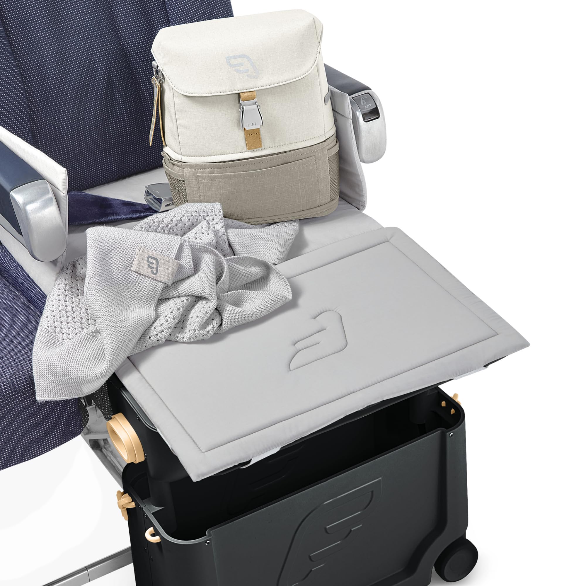 JetKids by Stokke Travel Bundle - Ride-On Suitcase for Kids, In-Flight Bed & Crew Backpack - Perfect for Ages 3-7 - Airplane Travel Essentials for Toddlers & Preschoolers