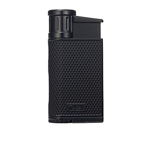 Colibri EVO Angled Single Jet Flame Lighter - Black Matte Finish for Cigars, Cigarettes & Outdoor Use | Windproof Butane Lighter