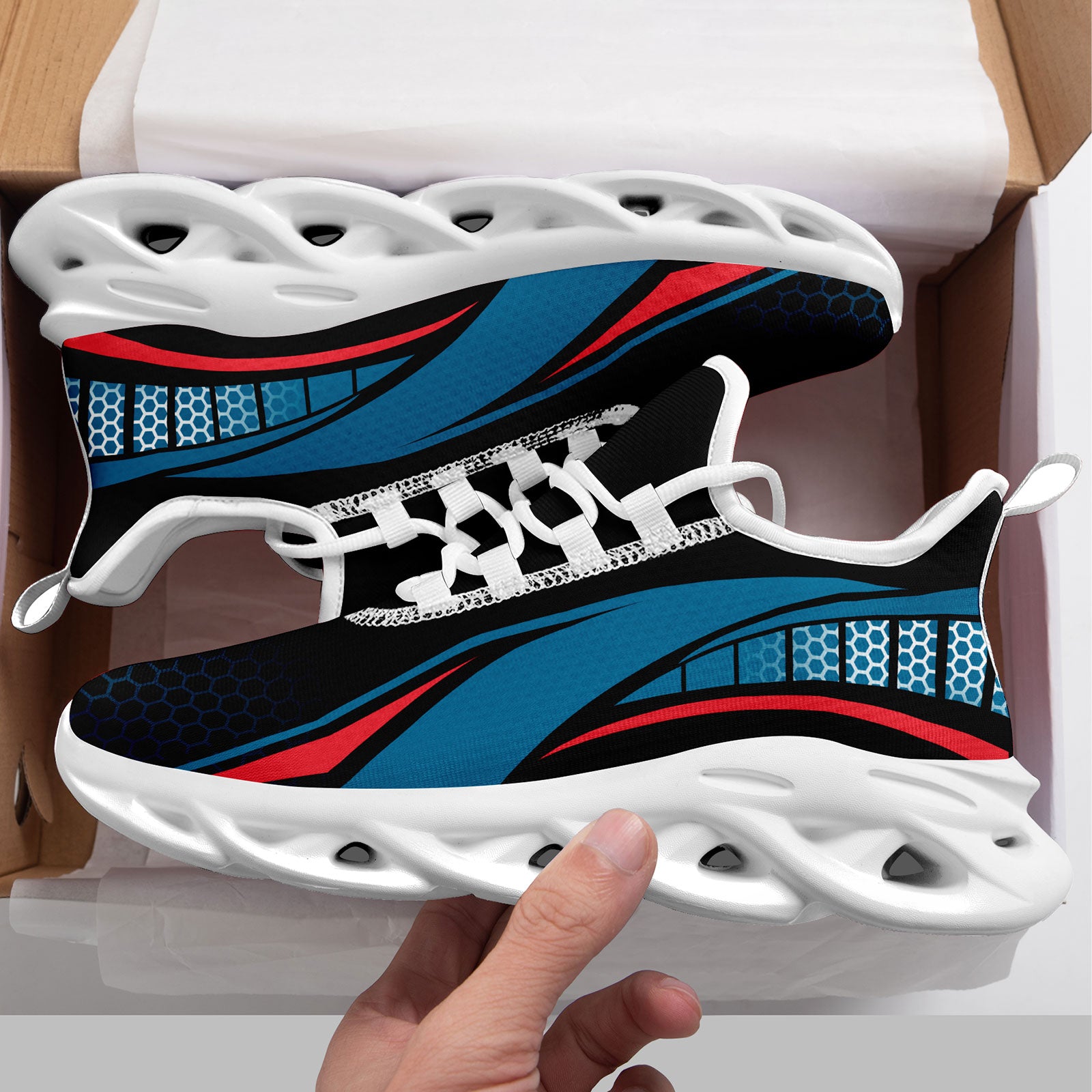 Custom Maxsoul Personalized Sneakers for Men & Women - Lightweight Comfortable Walking Shoes FN003 E025022 (Size 16) - Perfect for Running, Gym Workouts & Casual Wear