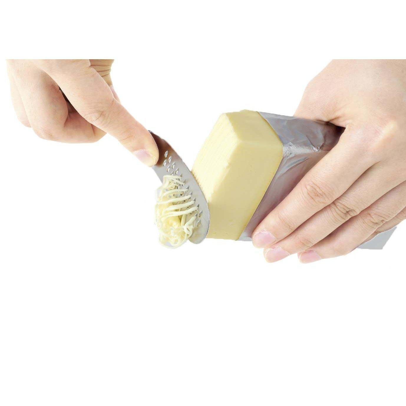 Premium Stainless Steel Butter Knife with Built-in Grater - A 76513 - Perfect for Spreading Butter, Grating Cheese & Garnishing Dishes - Ideal for Kitchen, Dining & Entertaining