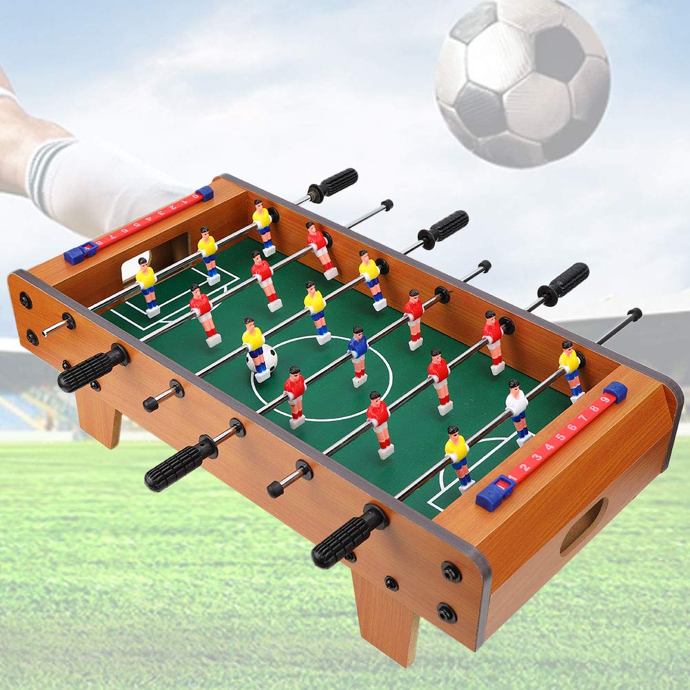 20 Inch Mini Foosball Table - Wooden Tabletop Soccer Game with 2 Footballs & Score Keepers for Kids & Adults - Perfect for Game Rooms, Family Nights & Office Entertainment
