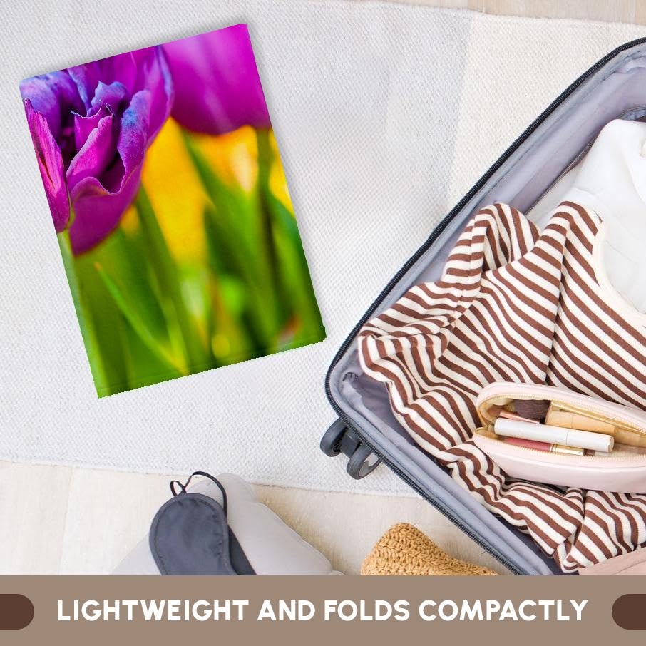 3D Rose Tulips Violet Parrot Flower Towel 15x22 - Home Decor & Gifts