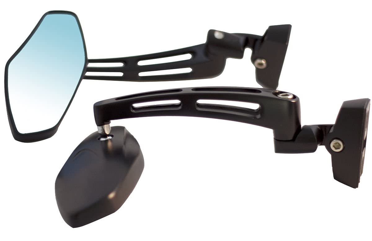 Black CNC Aluminum Sport Racing Motorcycle Mirrors for 2012 Kawasaki Ninja 650 - Lightweight Durable Side Mirrors for Street Bikes & Track Racing