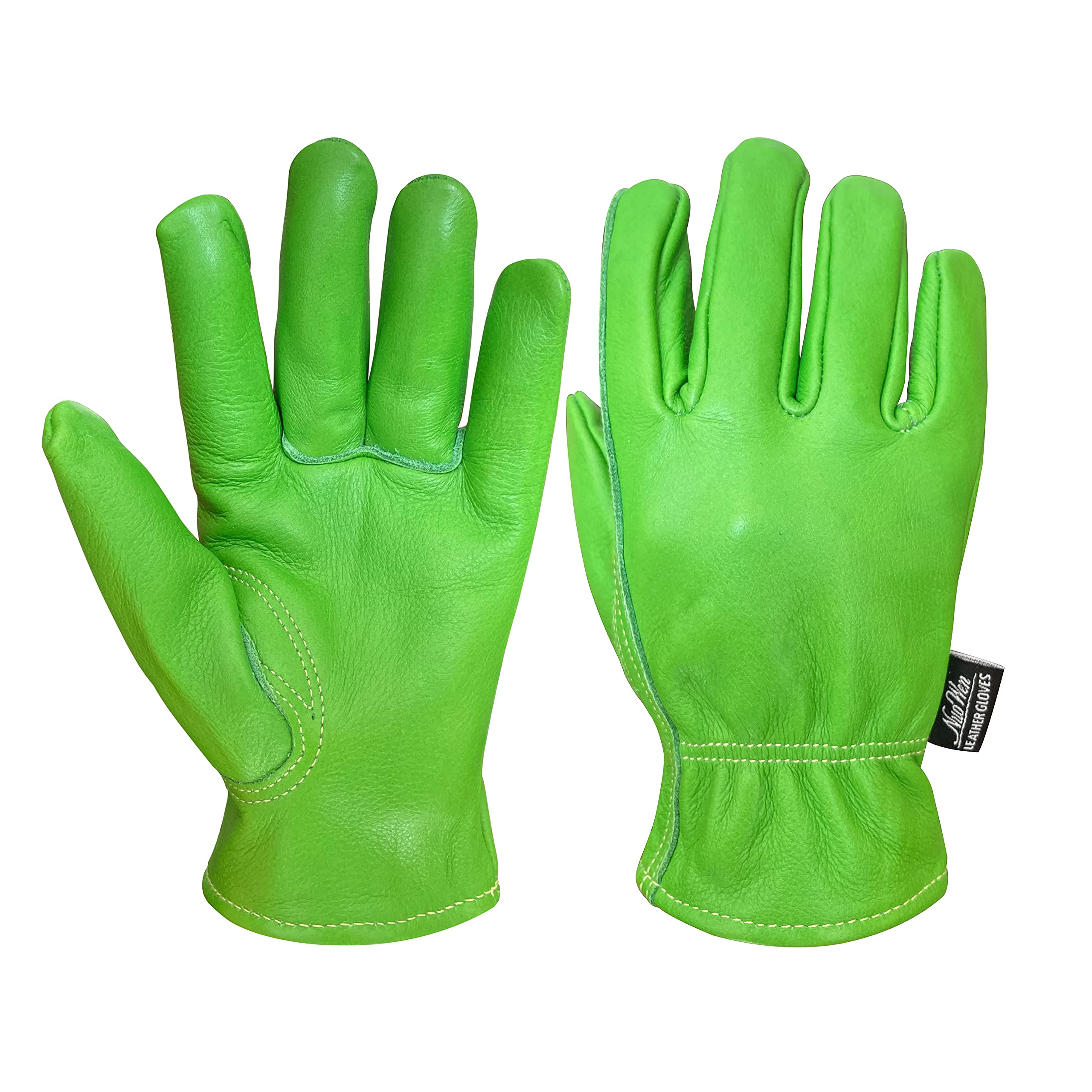 Kids Genuine Leather Work Gloves - Durable Children's Gardening Gloves for Outdoor Activities, Yard Work & Farm Use - Perfect for Planting, Weeding & Landscaping