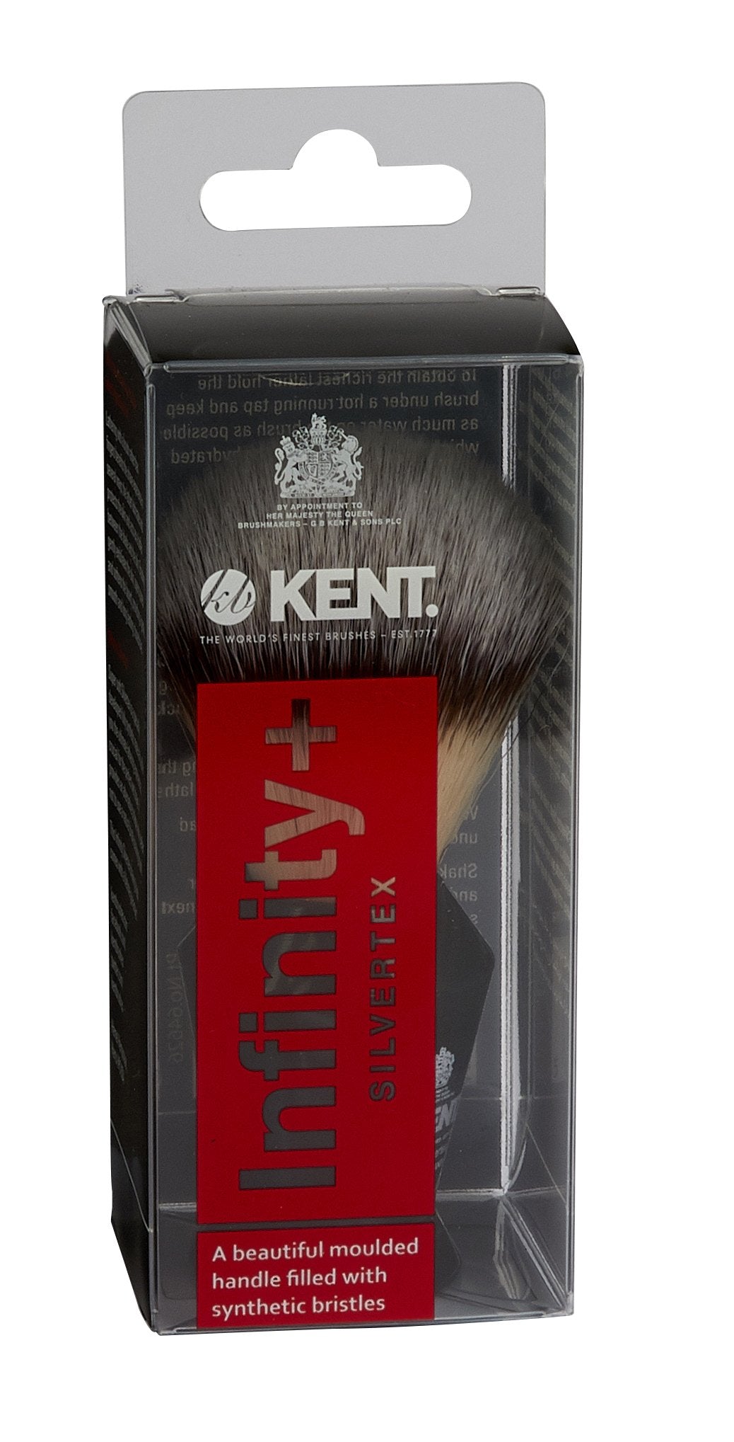 Kent Infinity Super Soft Silvertex Synthetic Hair Brush - Black | Gentle Detangling for All Hair Types | Perfect for Daily Styling & Smoothing