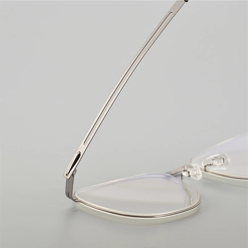 Black Stainless Steel Square Eyeglasses for Women - Full Rim Frame BM6607 | Stylish & Durable Glasses for Work, Reading & Fashion Accessories