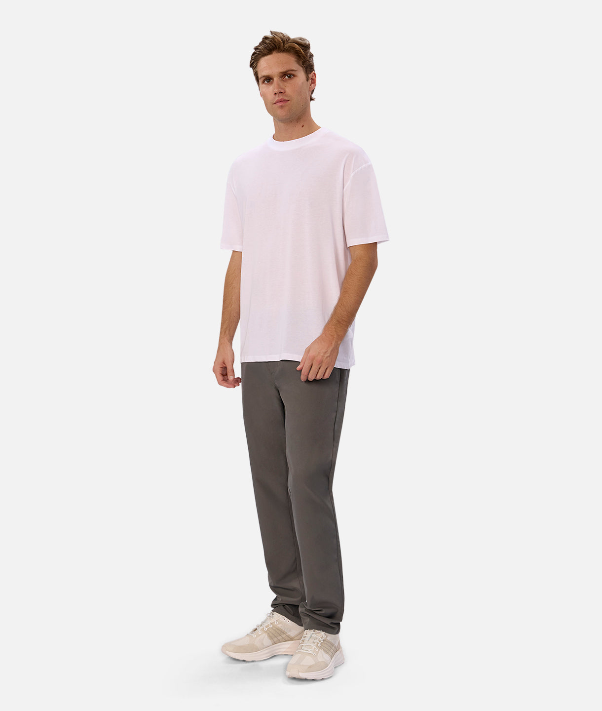 Tech Pinehurst Chino Pants for Men - Comfortable Stretch Flat Front Dress Pants in Thyme Green | Perfect for Office, Business Casual & Smart Outfits