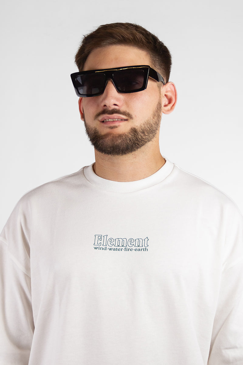 Element Dial OG Tee - Men's Premium Cotton T-Shirt in White (B) - Casual Wear, Street Style & Everyday Comfort