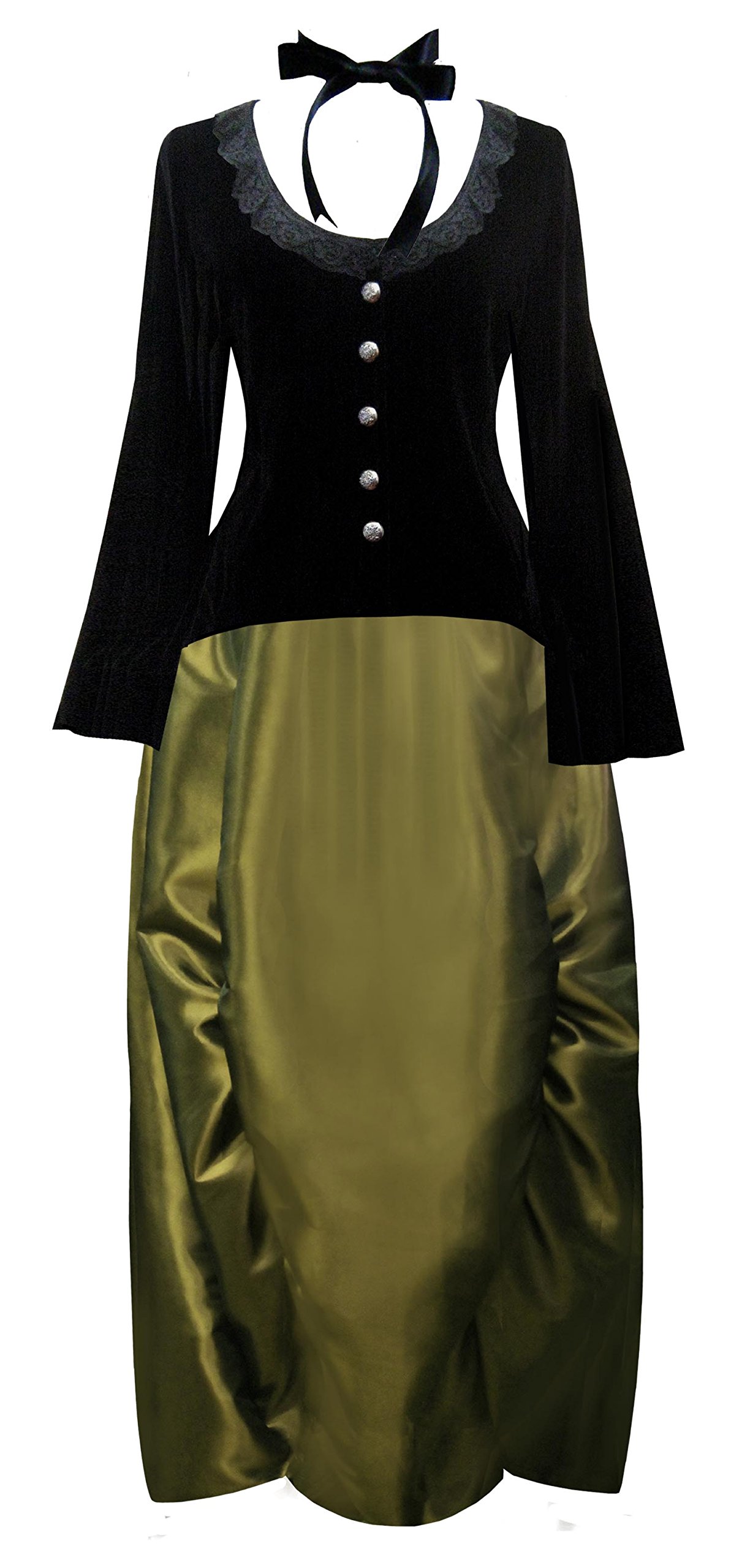 Victorian Steampunk Gothic Women's Top & Skirt Set - Elegant Civil War Inspired Lace Blouse and Bustle Skirt for Cosplay, Renaissance Fairs & Themed Parties