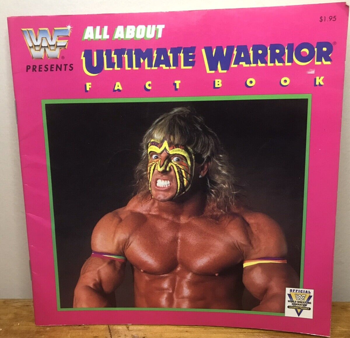 Ultimate Warrior Fact Book 1991 by Checkerboard - Rare Wrestling Collectible for Fans & Memorabilia Enthusiasts