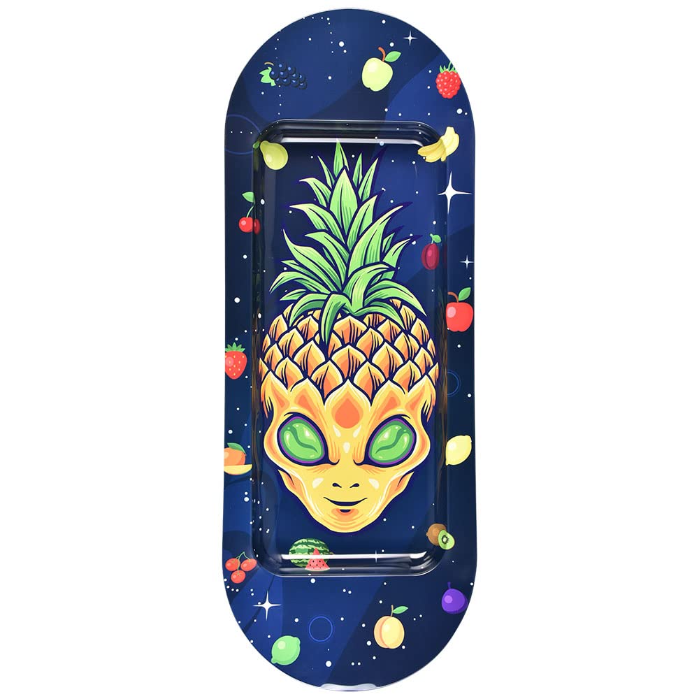 Premium Pulsar SK8Tray Metal Rolling Tray - Pinealien Design Large 7.25