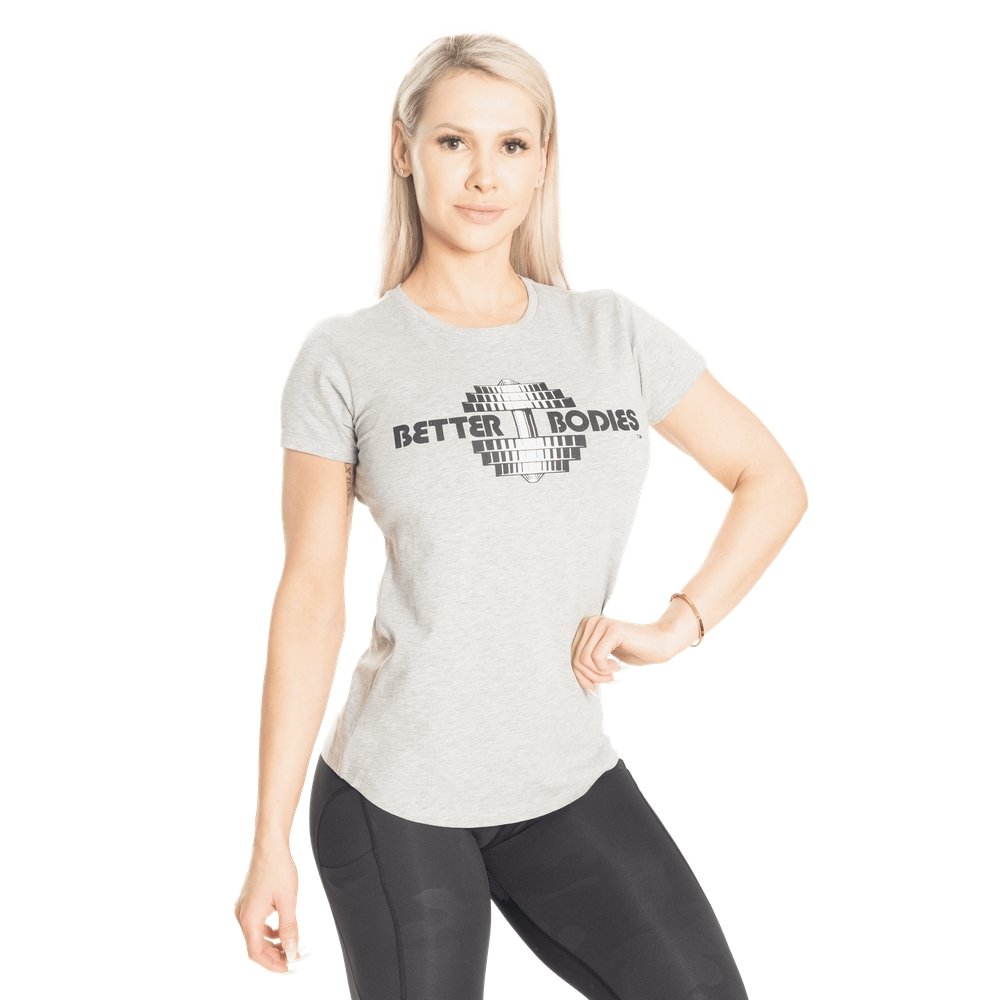 Better Bodies Regular Fit T-Shirt for Men & Women | Light Grey Cotton Tee | Casual Wear, Gym, Lounge & Everyday Comfort