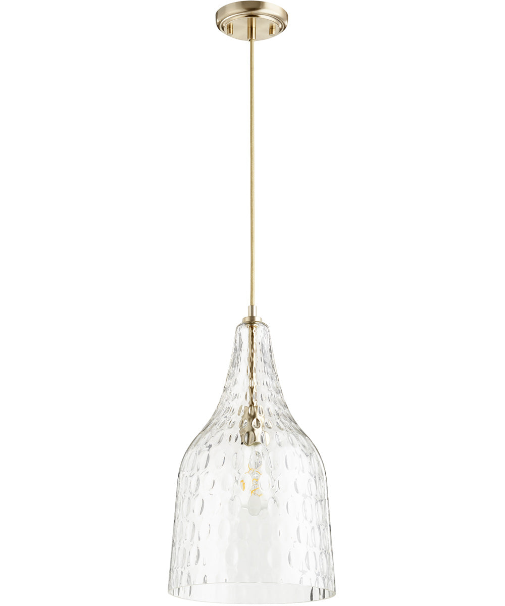 10W Single Light Pendant Fixture in Aged Brass Finish - Perfect for Kitchen Island, Dining Room, or Entryway Lighting