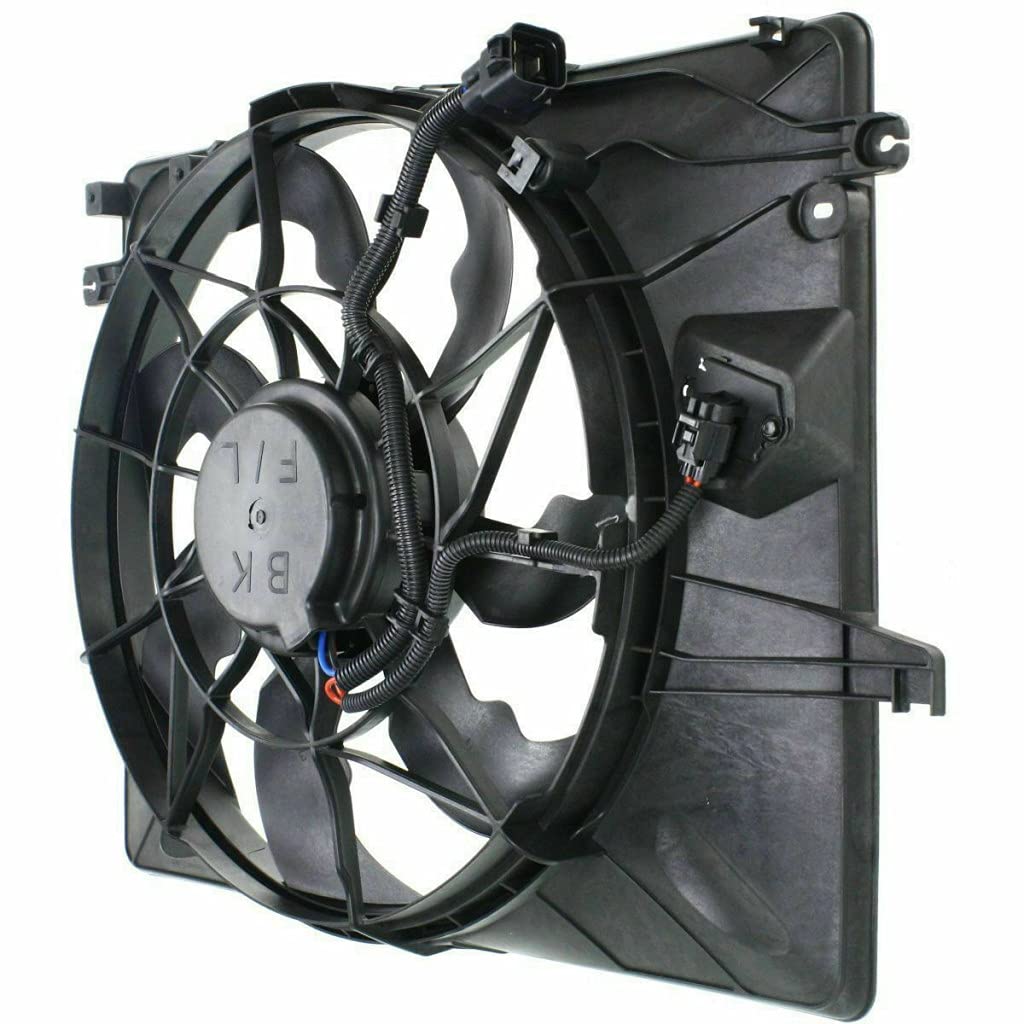 Hyundai Genesis Coupe Radiator Fan Replacement 2013-2014 | Compatible with 2.0L Engine | OEM Part # HY3115147 & 253802M500 | Cooling System Upgrade for Summer Driving & Performance Tuning