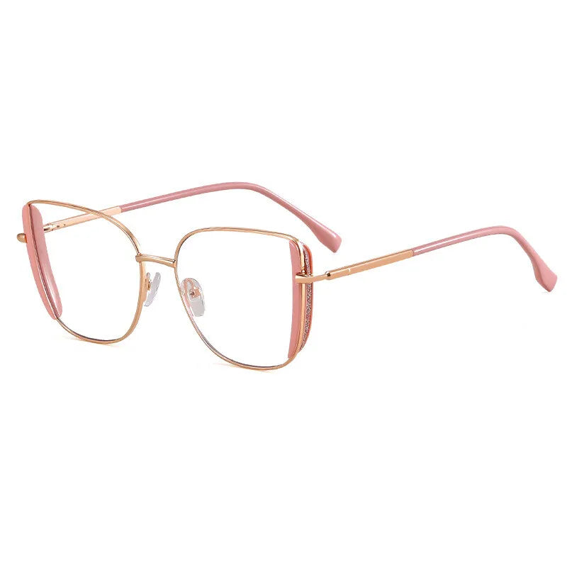 CCspace Women's Full Rim Square TR90 Titanium Eyeglasses - Lightweight & Durable Frame for Work, Reading & Daily Use (Model 300377)